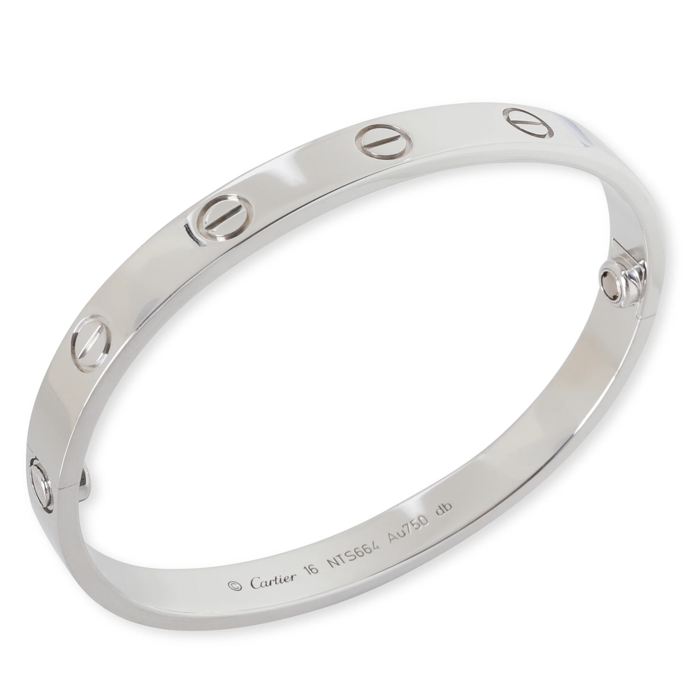 White Gold  Love Bracelet - Image 6