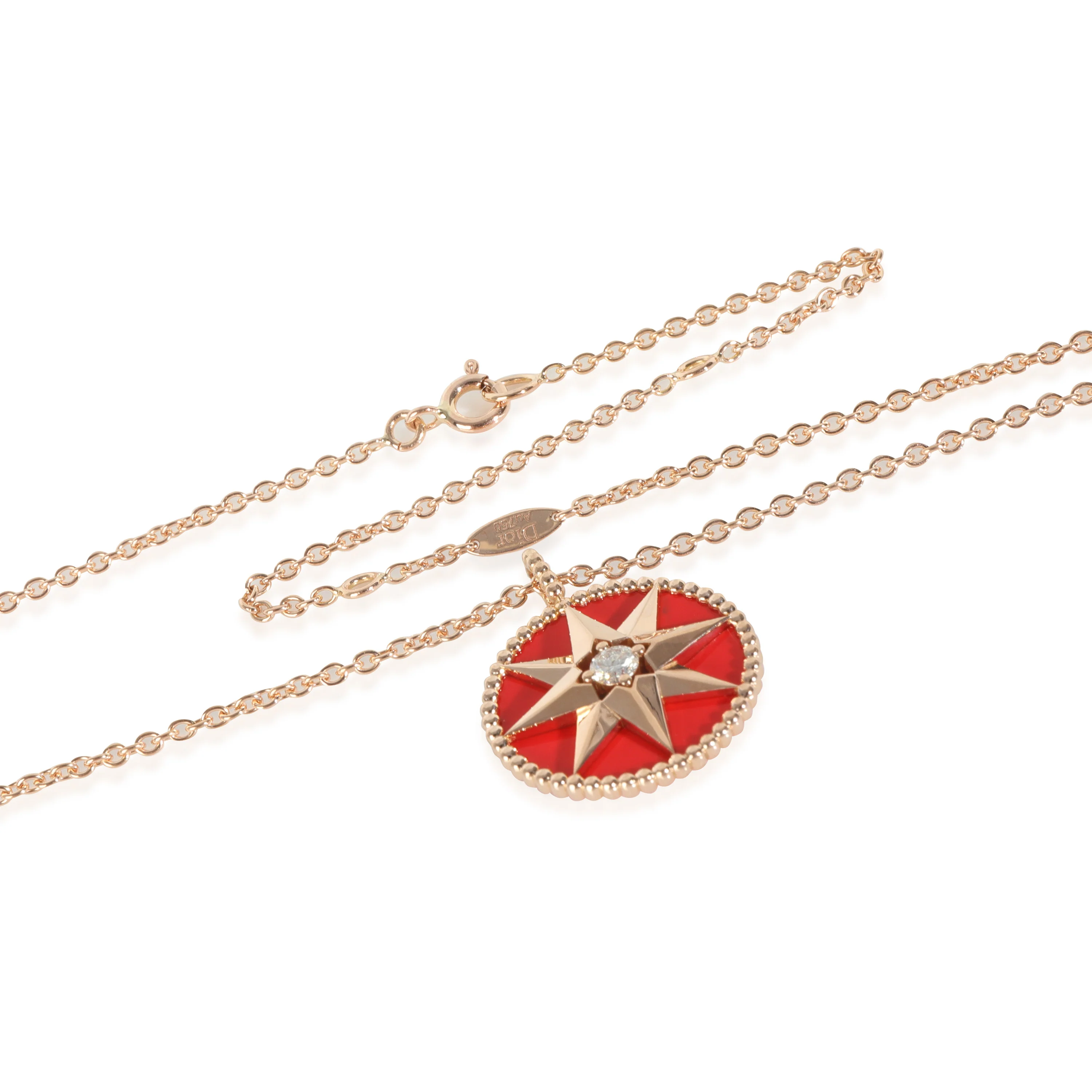 Rose Gold Diamond Medium Model Rose Des Vents Pendant - Image 3
