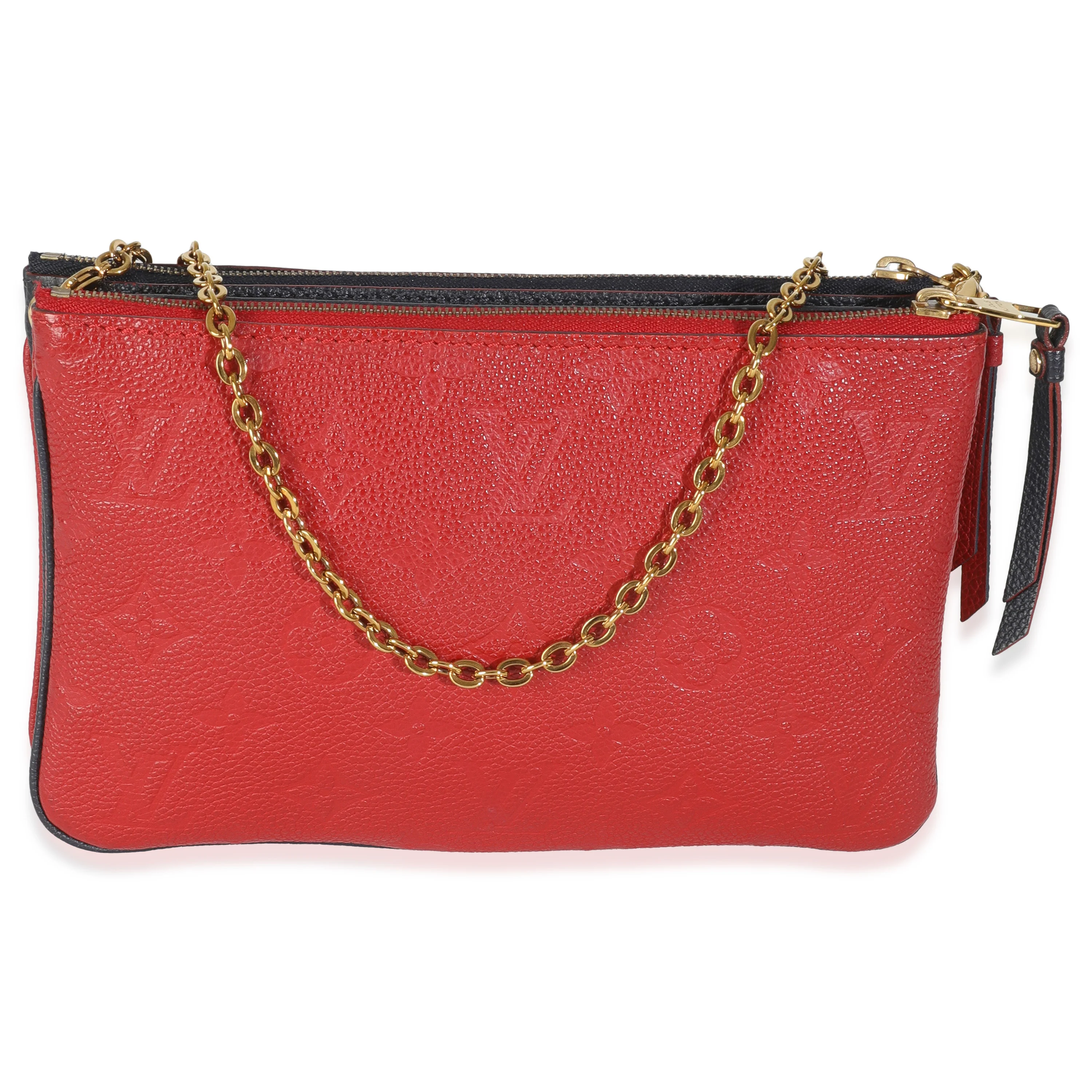 Marine Rouge Monogram Empreinte Double Zip Pochette - Image 4