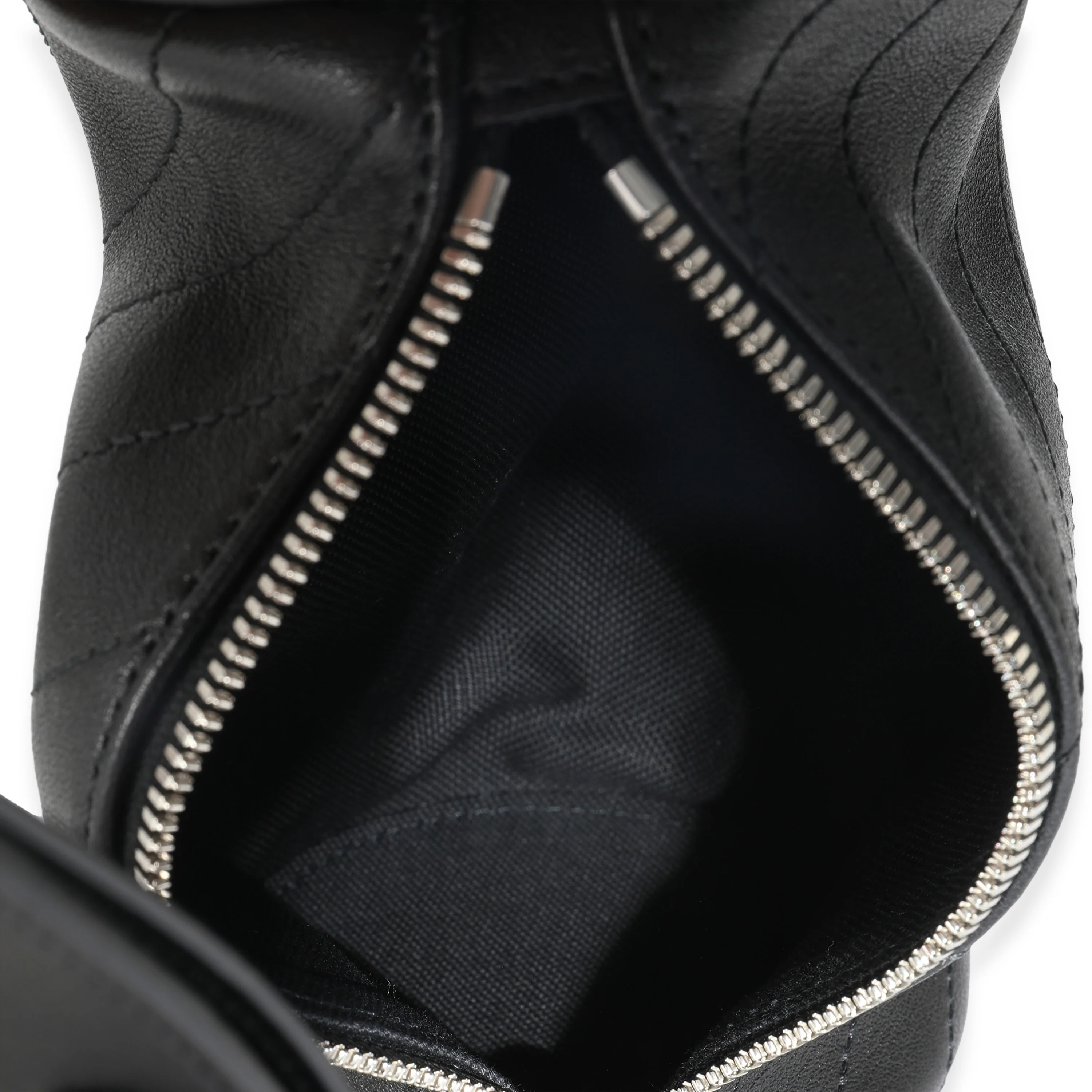 Black Diagonal Quilted Leather Mini Blondie Shoulder Bag - Image 8