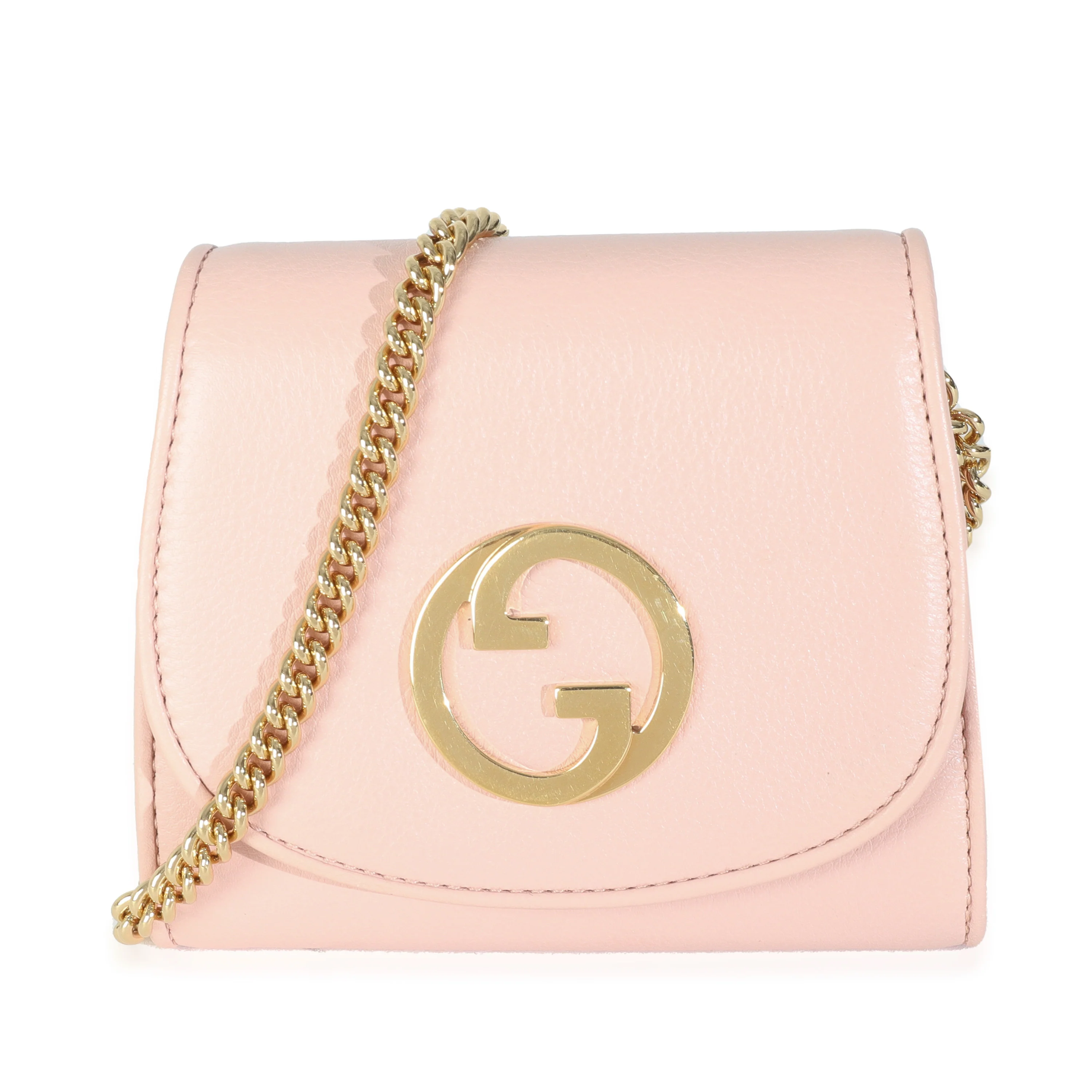 Powder Pink Calfskin Blondie Chain Wallet