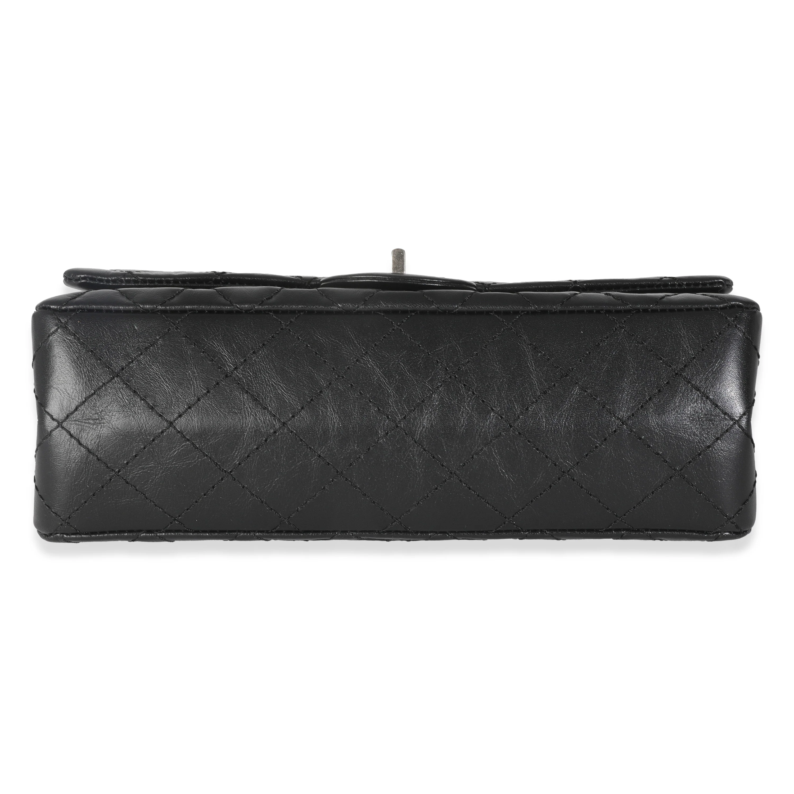 Black Aged Quilted Calfskin 2.55 Small Reissue 225 Flap Bag - Image 5