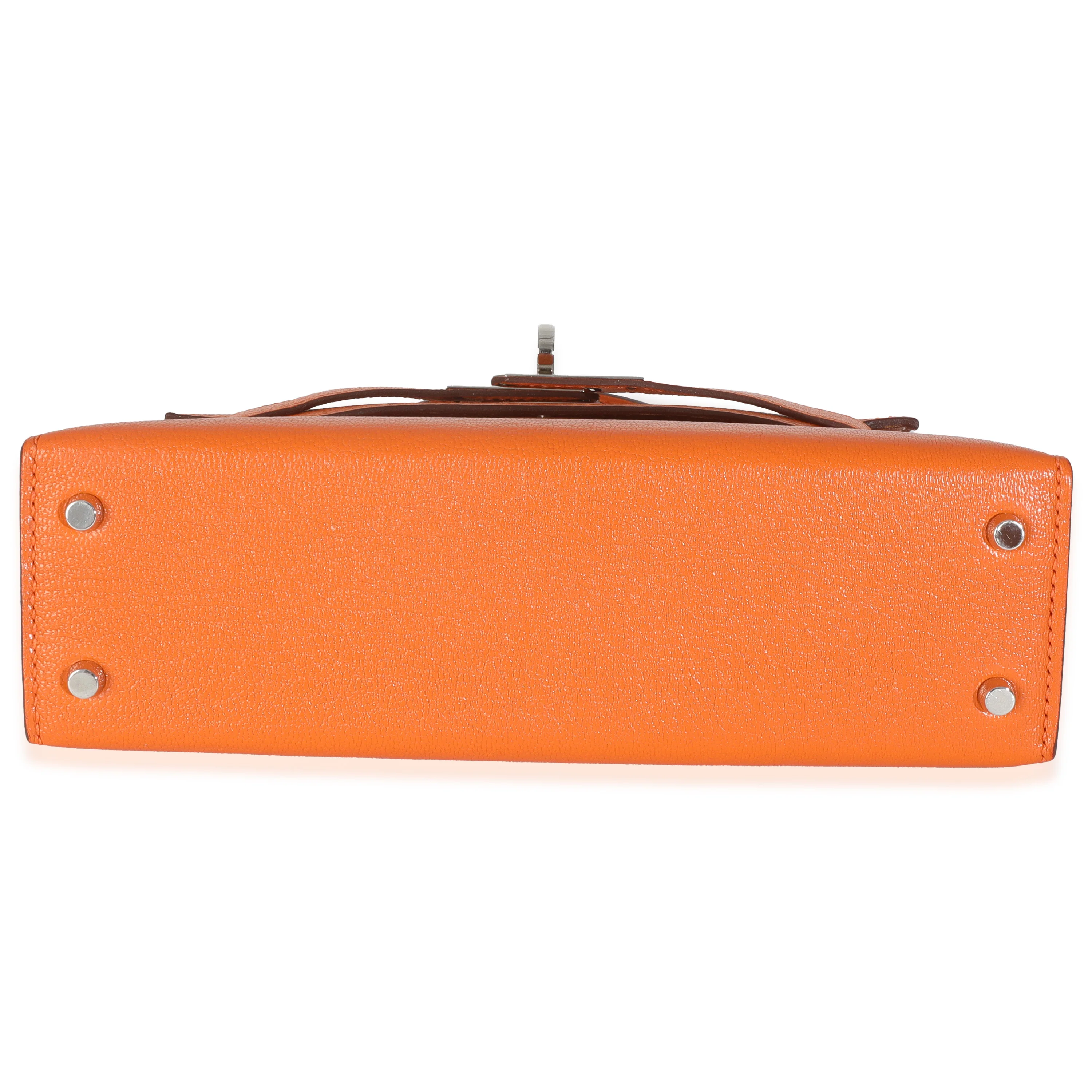 Feu Terre Battue Verso Mysore Chevre Sellier Mini Kelly 20 II PHW - Image 7