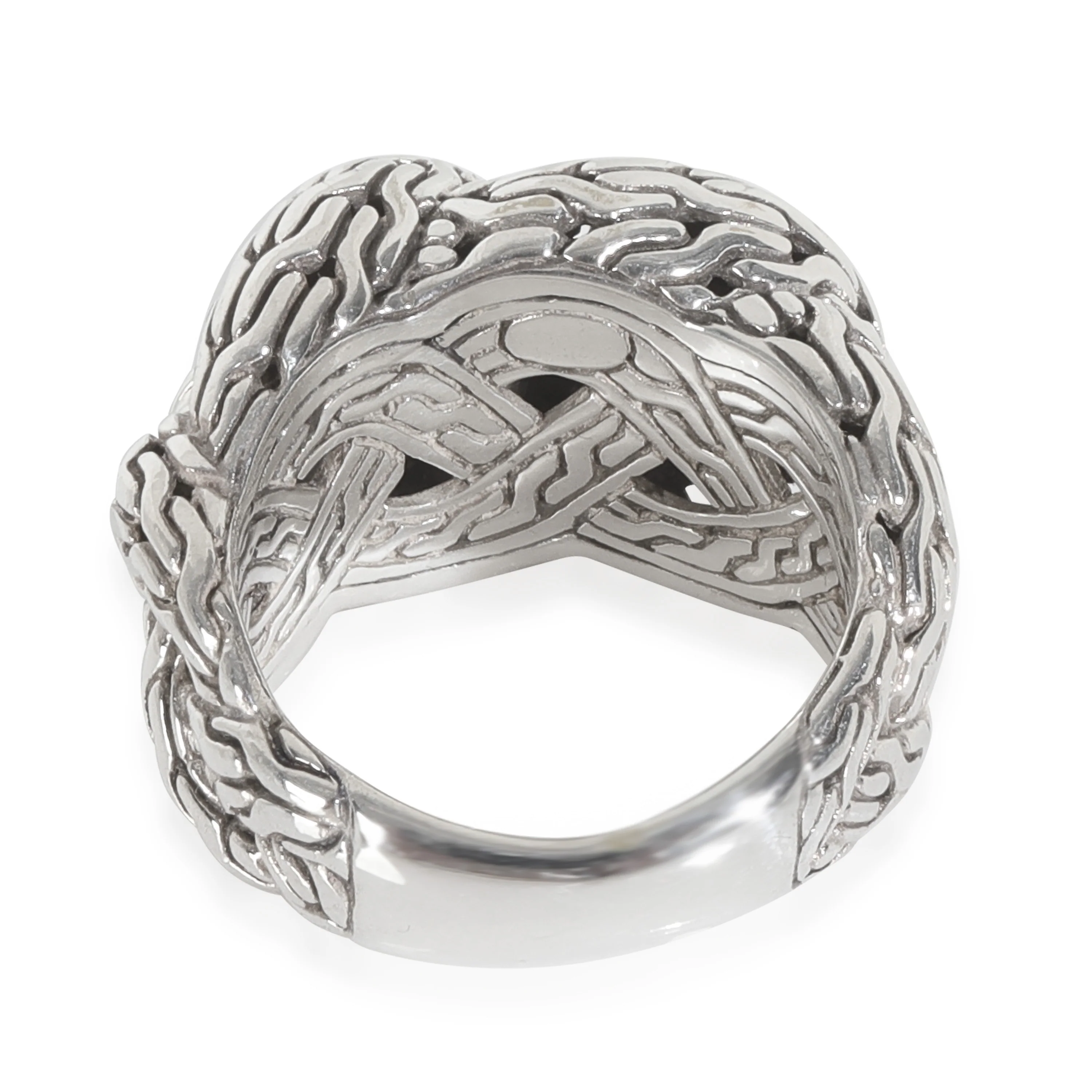 Sterling Silver Classic Chain Braided Knot Ring - Image 4