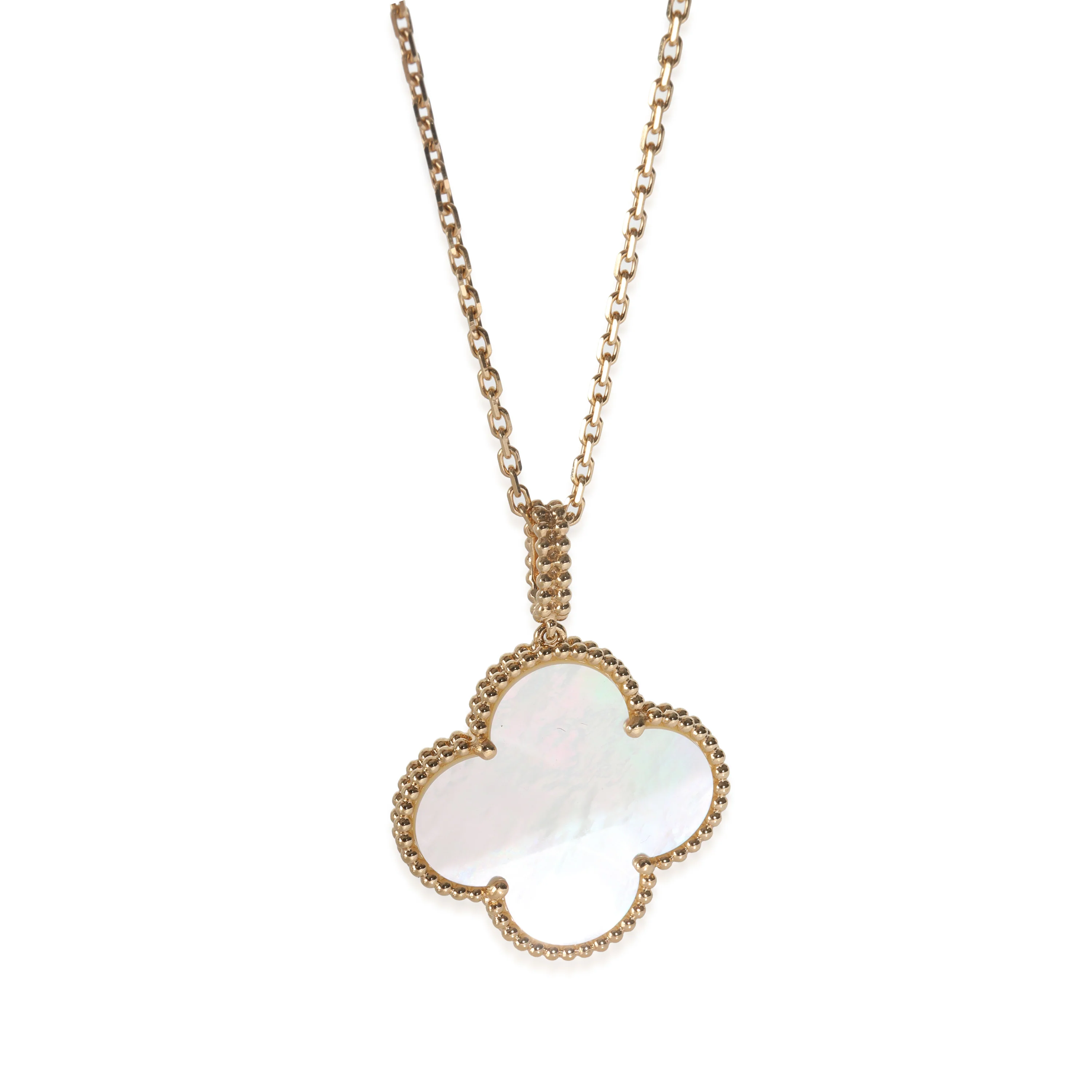 Yellow Gold Mother Of Pearl Magic Alhambra Necklace