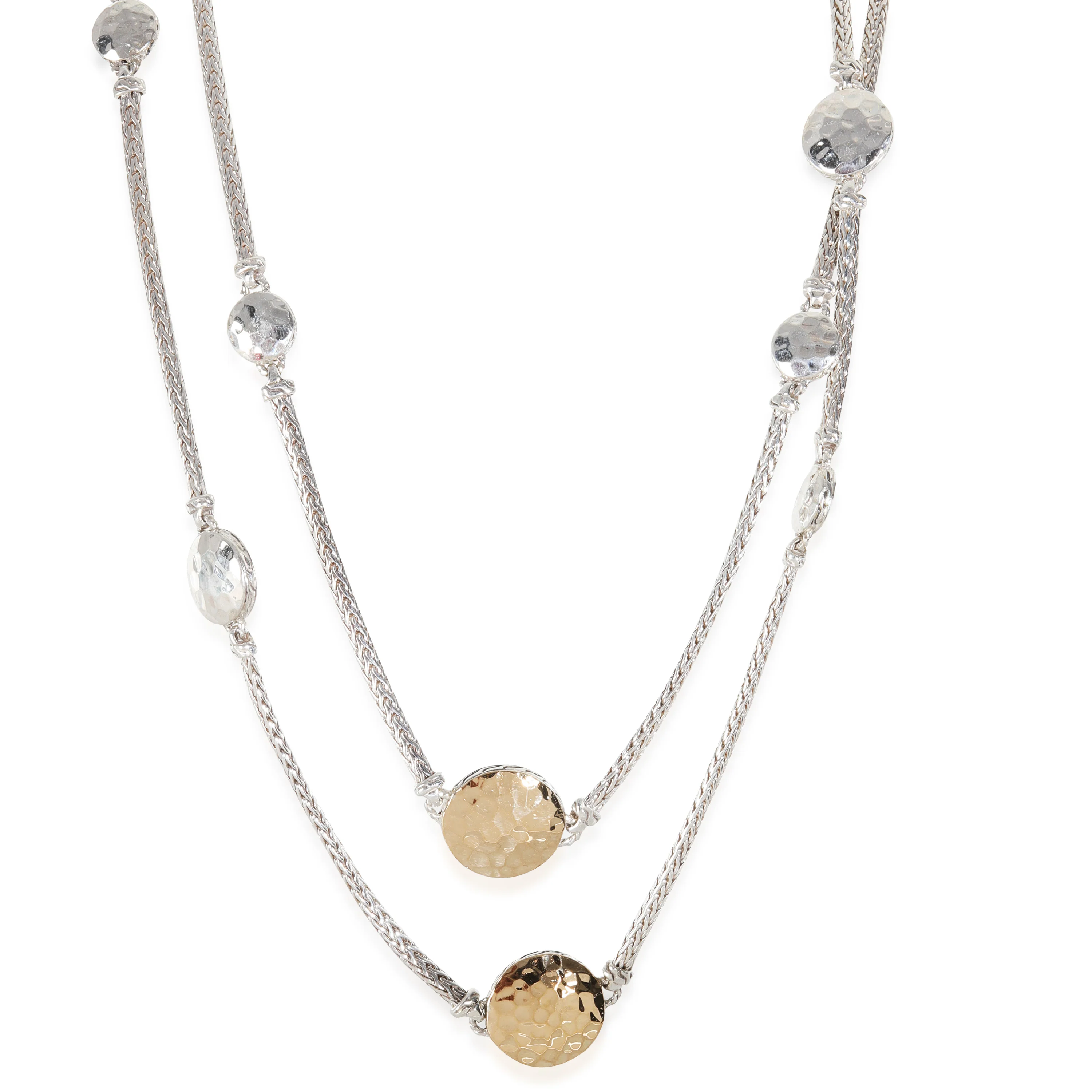 Yellow Gold & Sterling Silver Paul Station Necklace