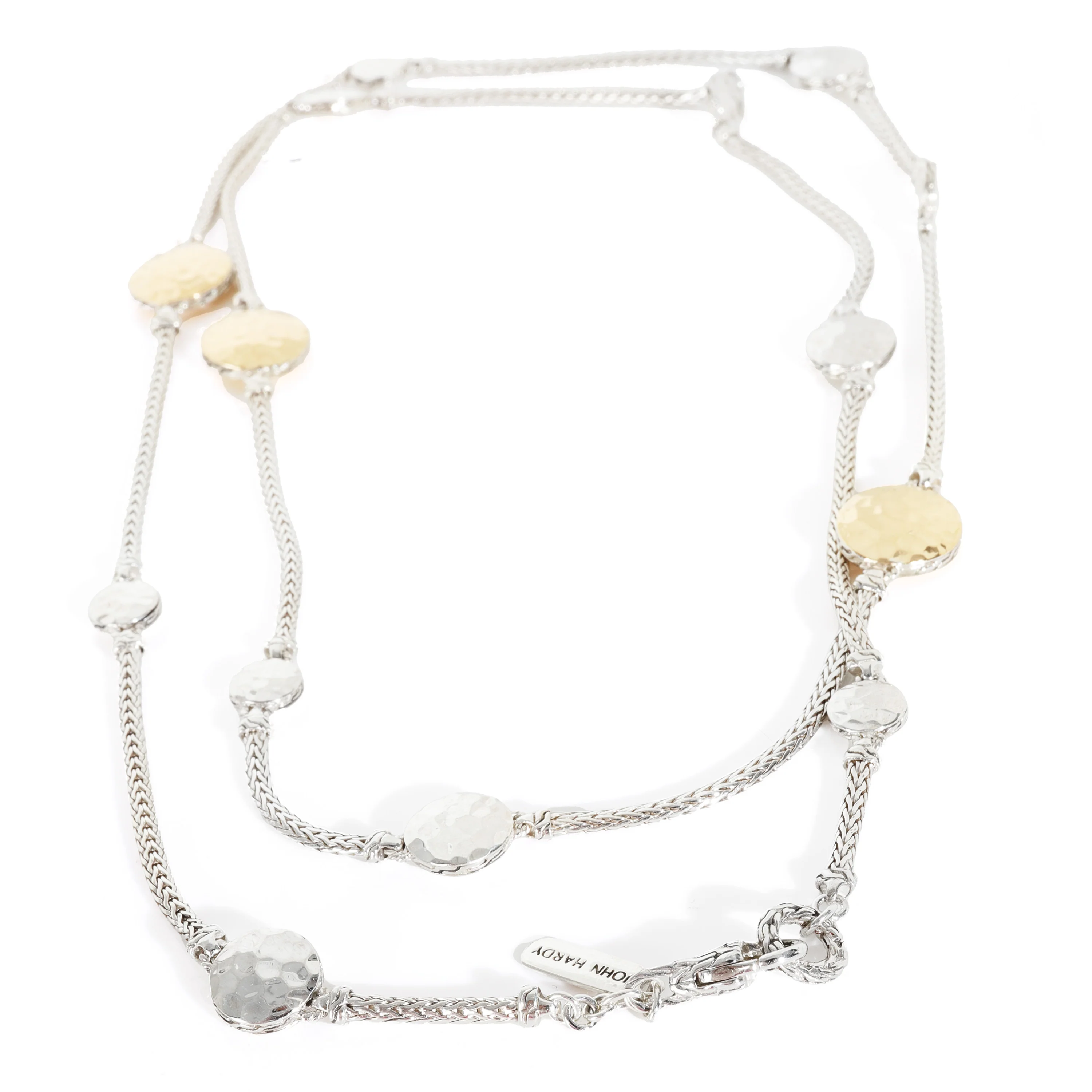 Yellow Gold & Sterling Silver Paul Station Necklace - Image 3