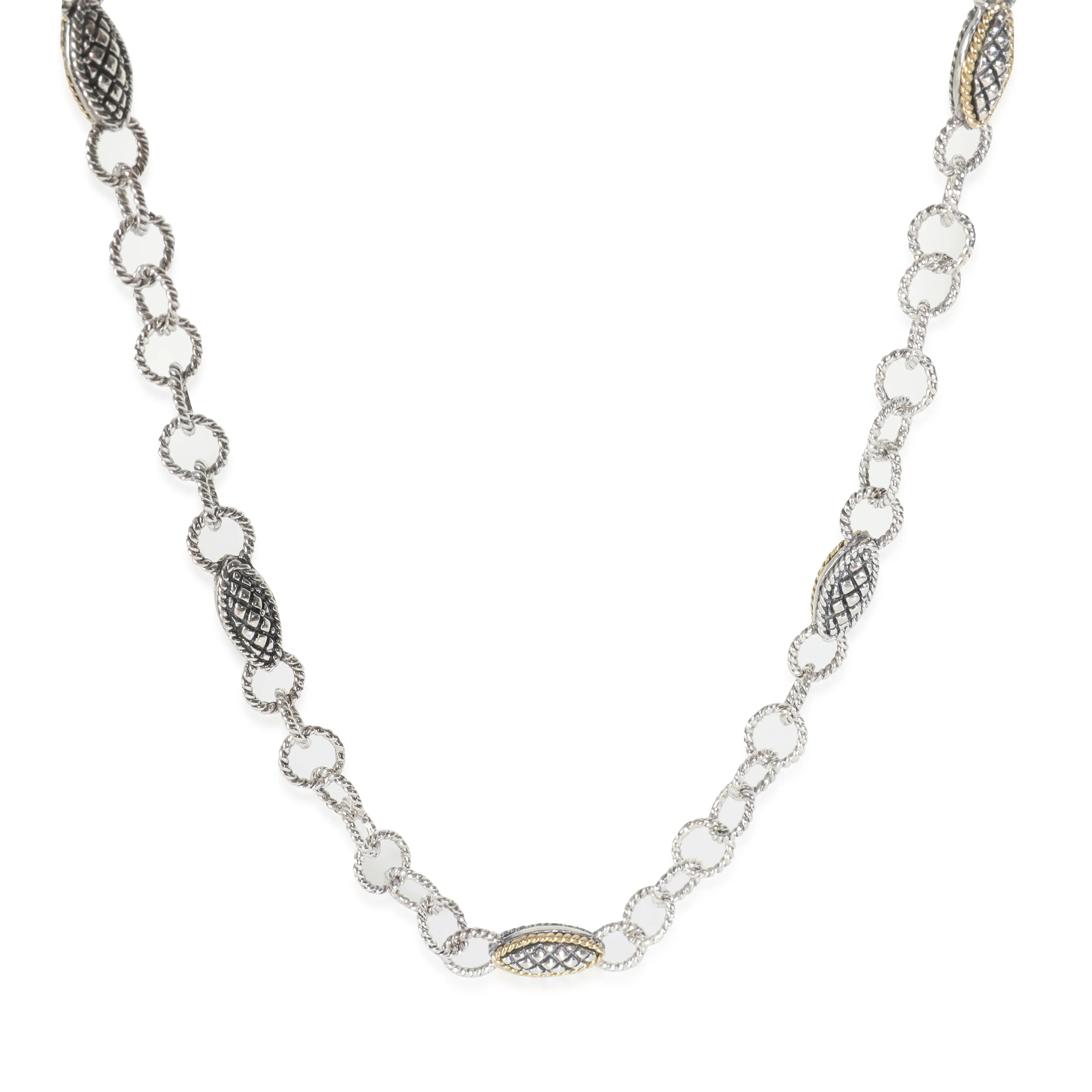 Yellow Gold & Sterling Silver Necklace