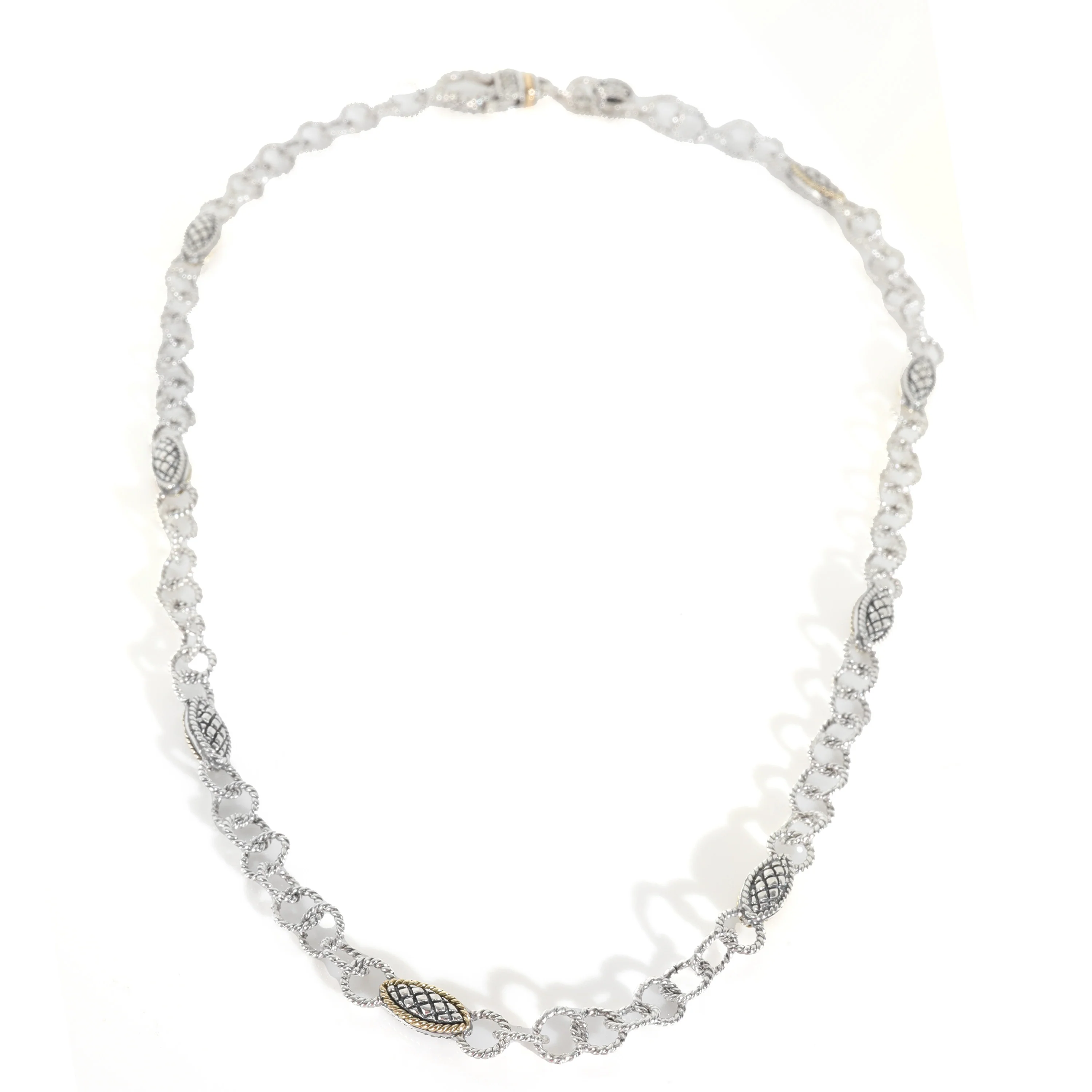 Yellow Gold & Sterling Silver Necklace - Image 2