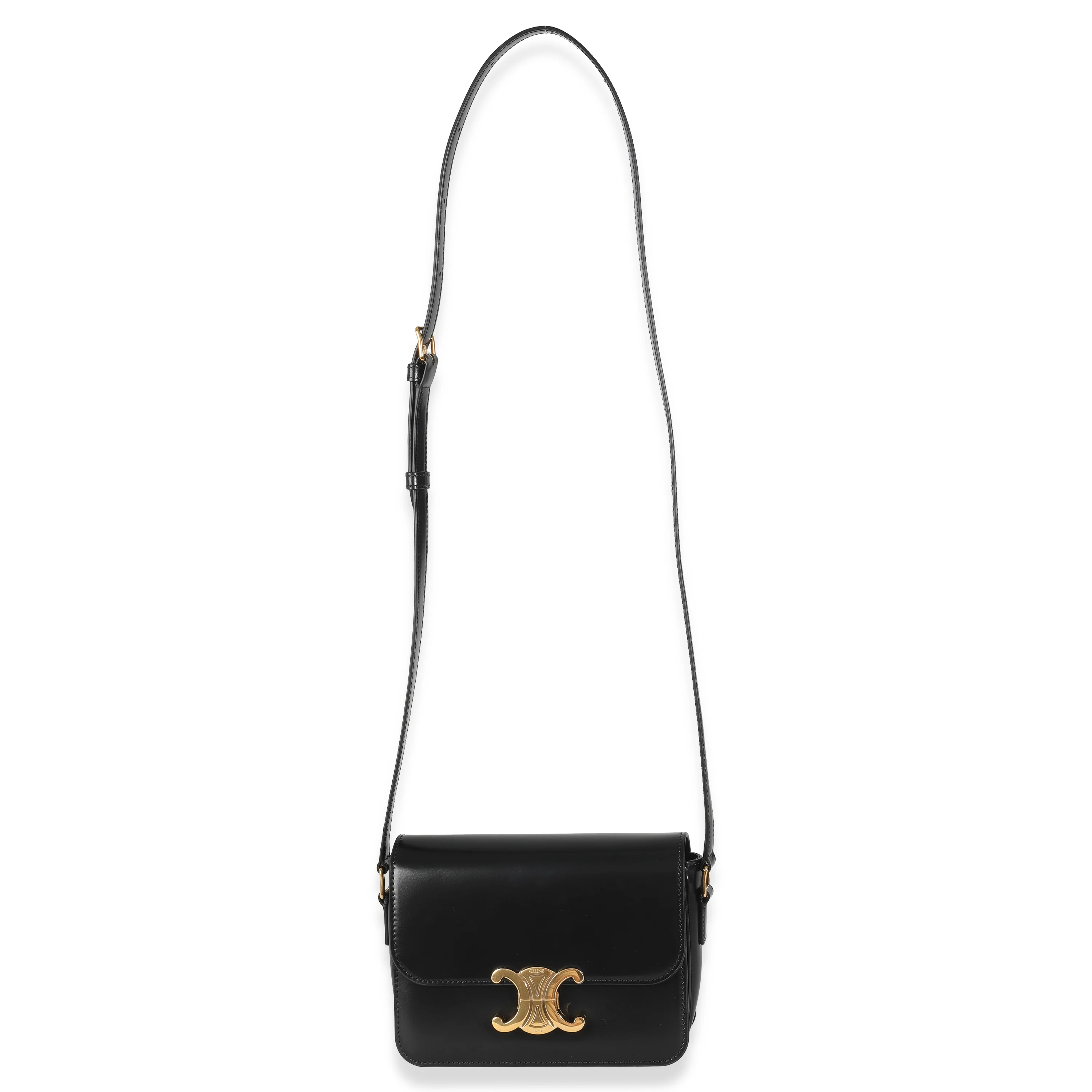Black Shiny Calfskin Teen Triomphe Bag - Image 6