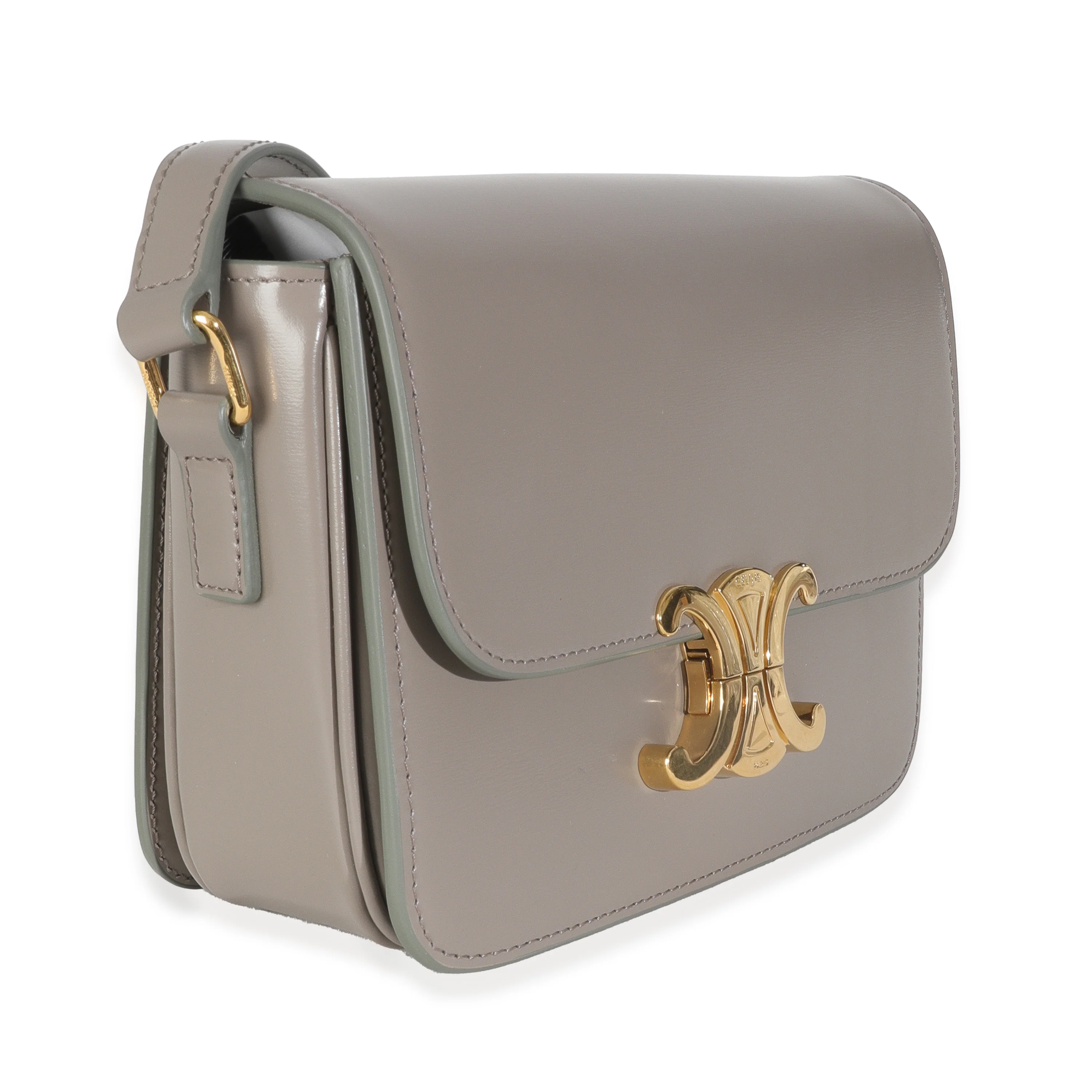 Pebble Shiny Calfskin Teen Triomphe Bag - Image 4