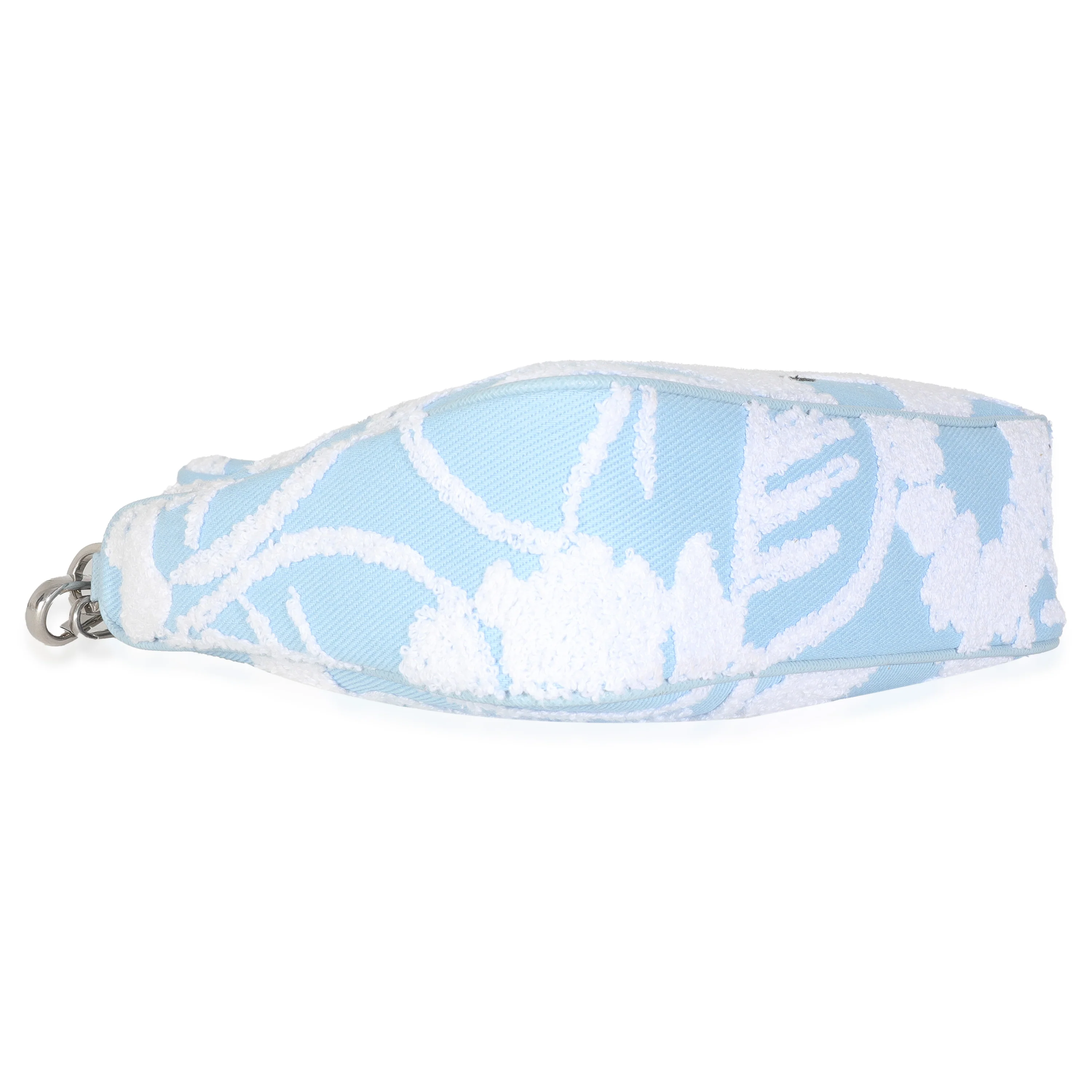 Celeste White Nylon Drill Logo Embroidered Re-Edition 2005 Bag - Image 6