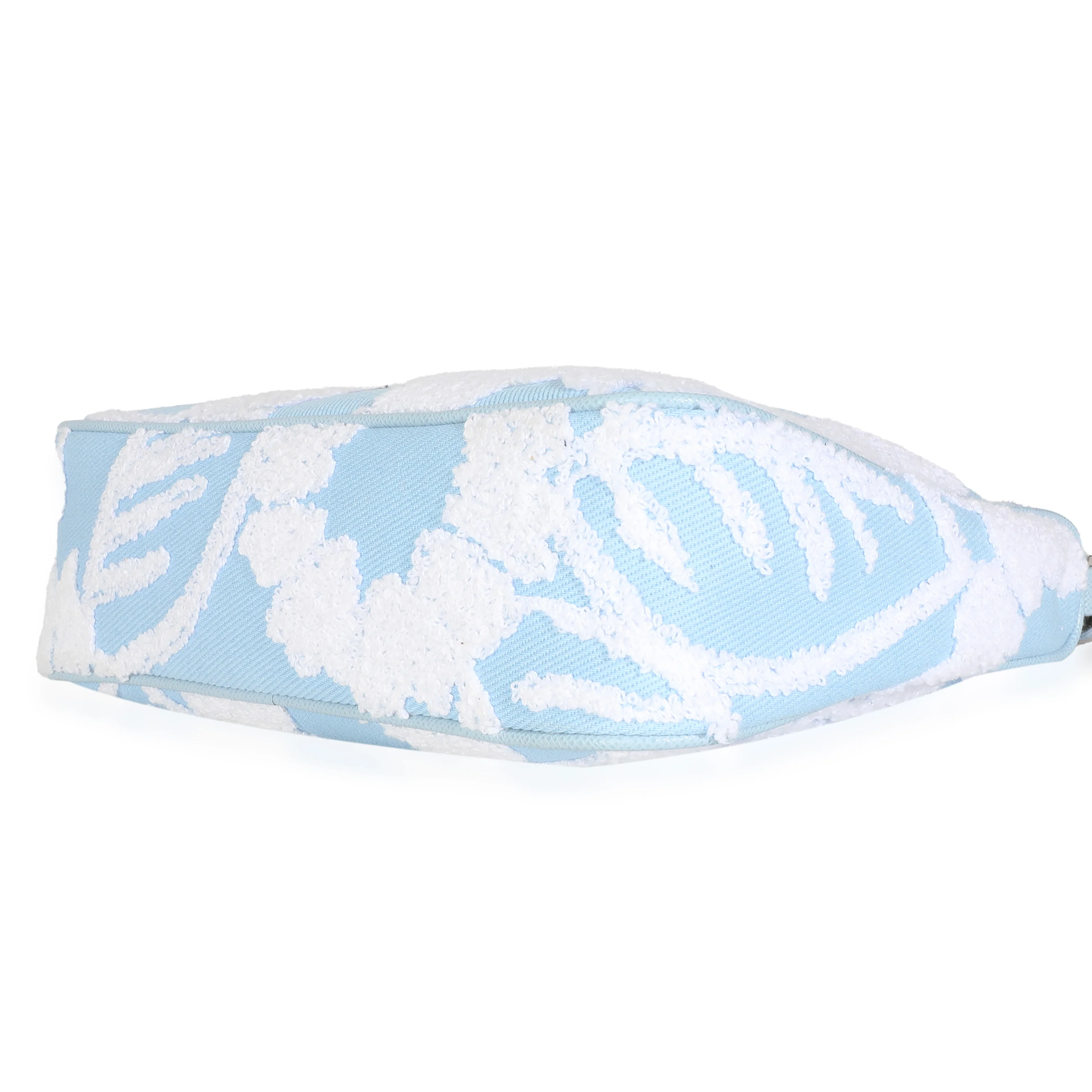 Celeste White Nylon Drill Logo Embroidered Re-Edition 2005 Bag - Image 7