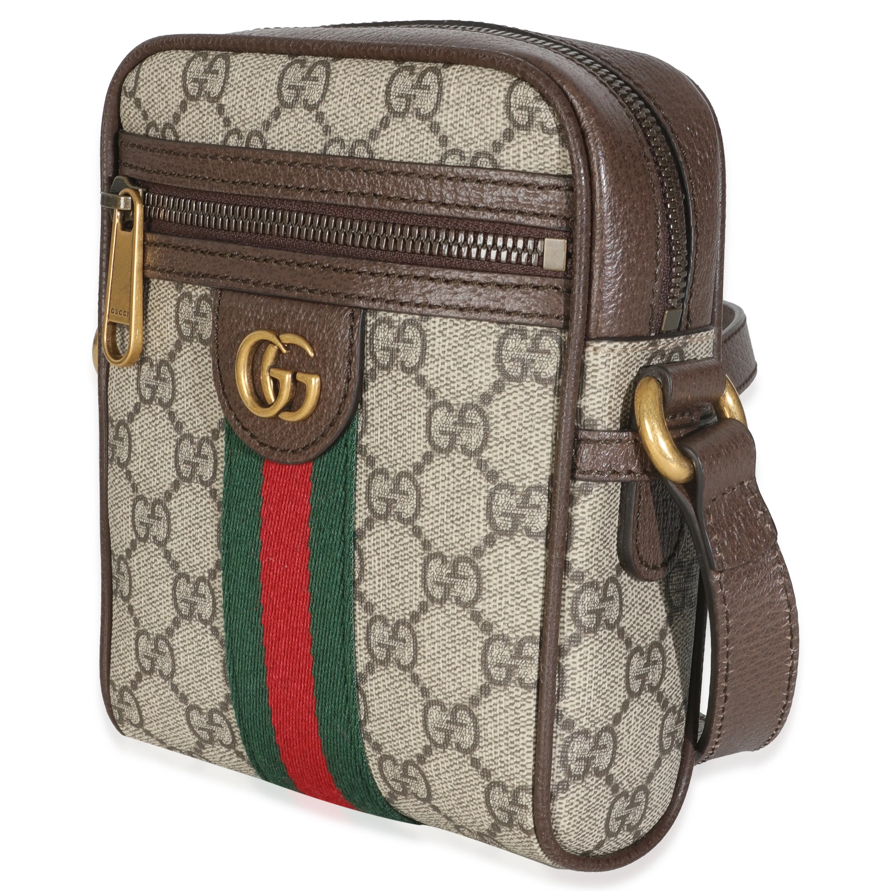 Brown GG Supreme Monogram Web Mini Ophidia Messenger - Image 2
