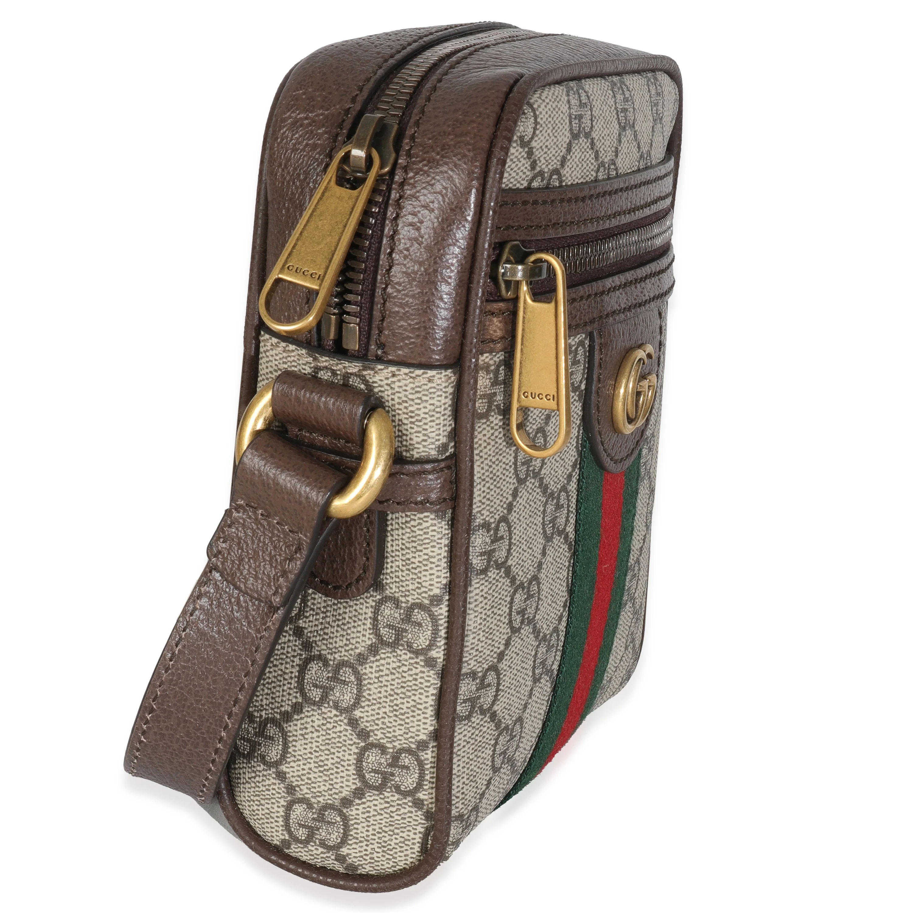 Brown GG Supreme Monogram Web Mini Ophidia Messenger - Image 3