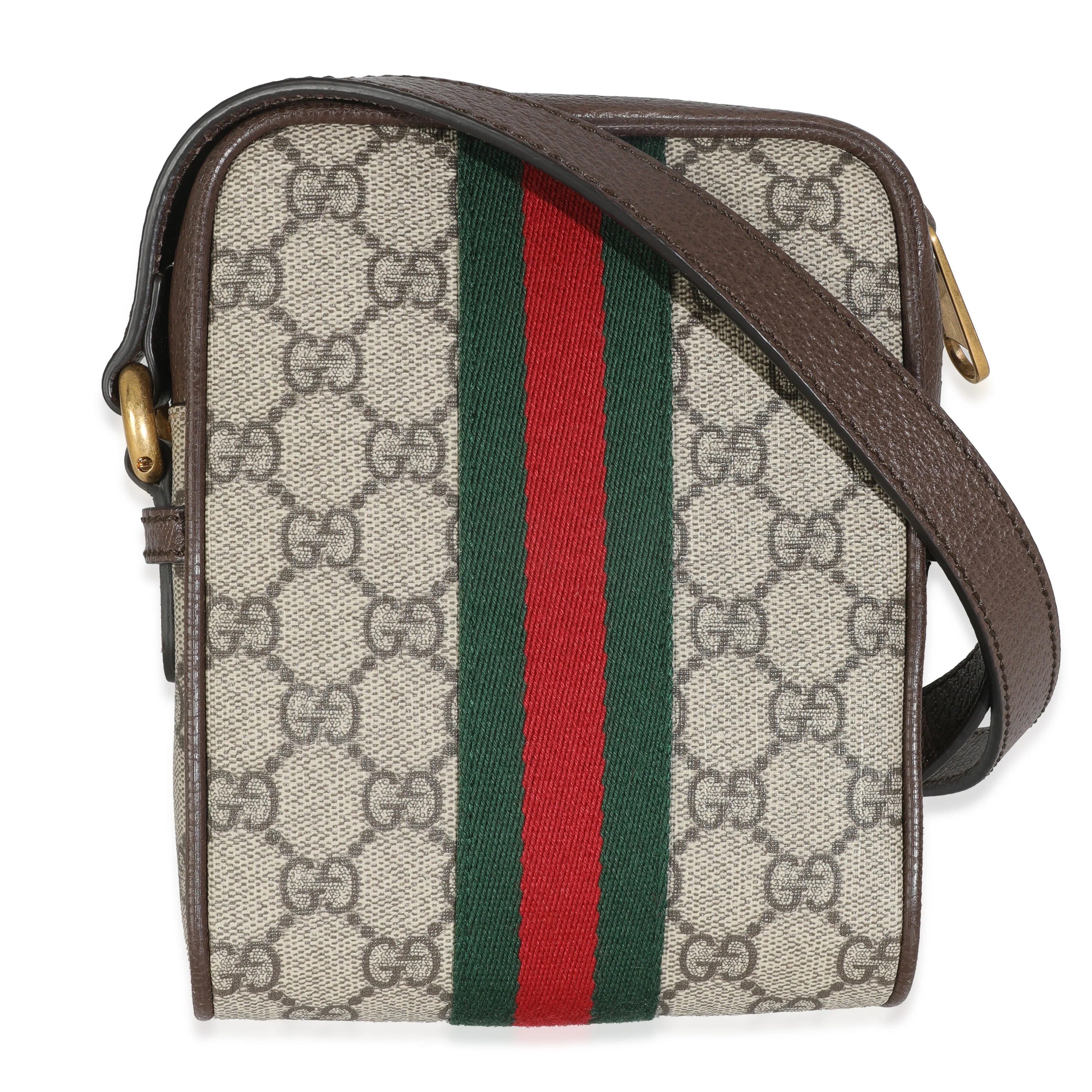 Brown GG Supreme Monogram Web Mini Ophidia Messenger - Image 4