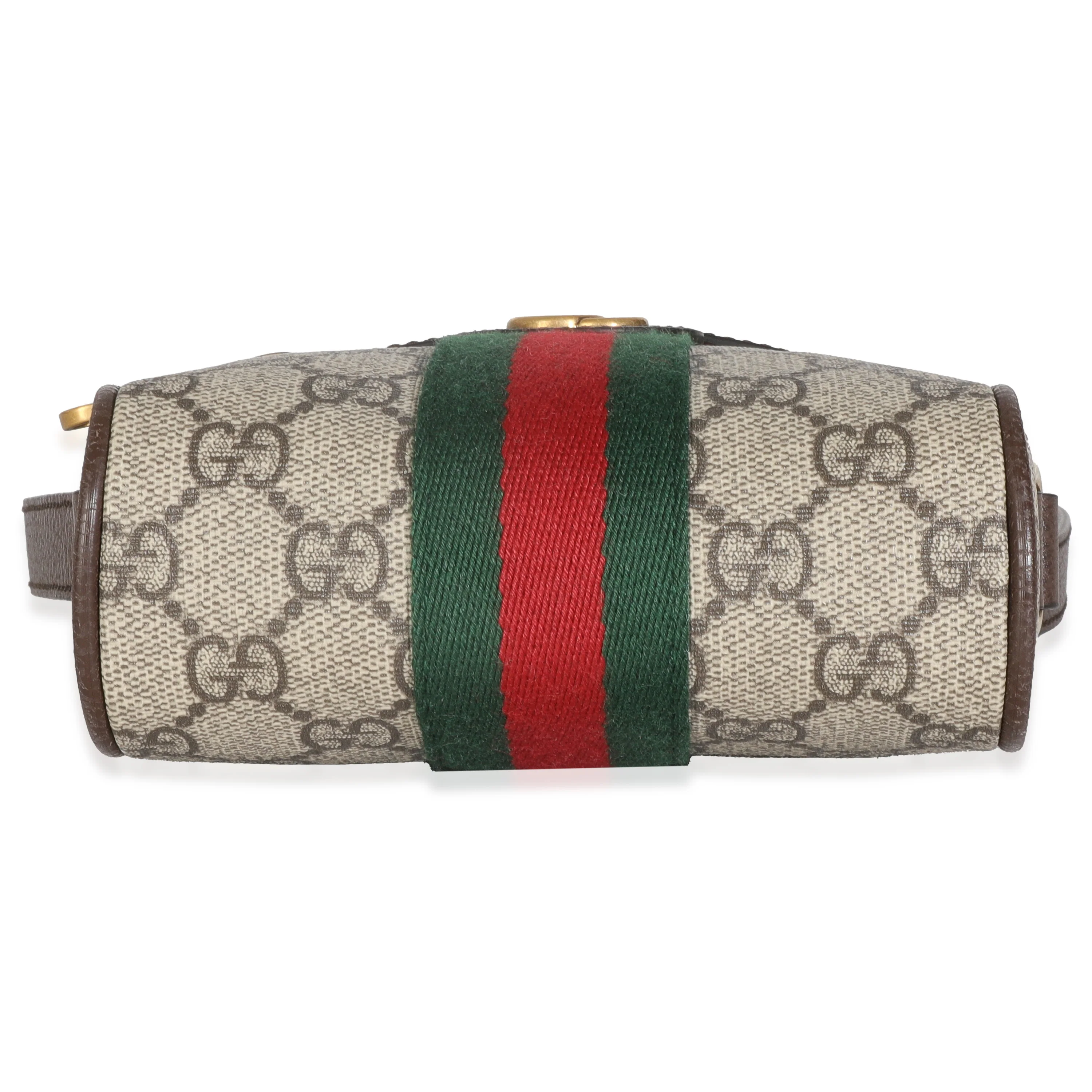 Brown GG Supreme Monogram Web Mini Ophidia Messenger - Image 5