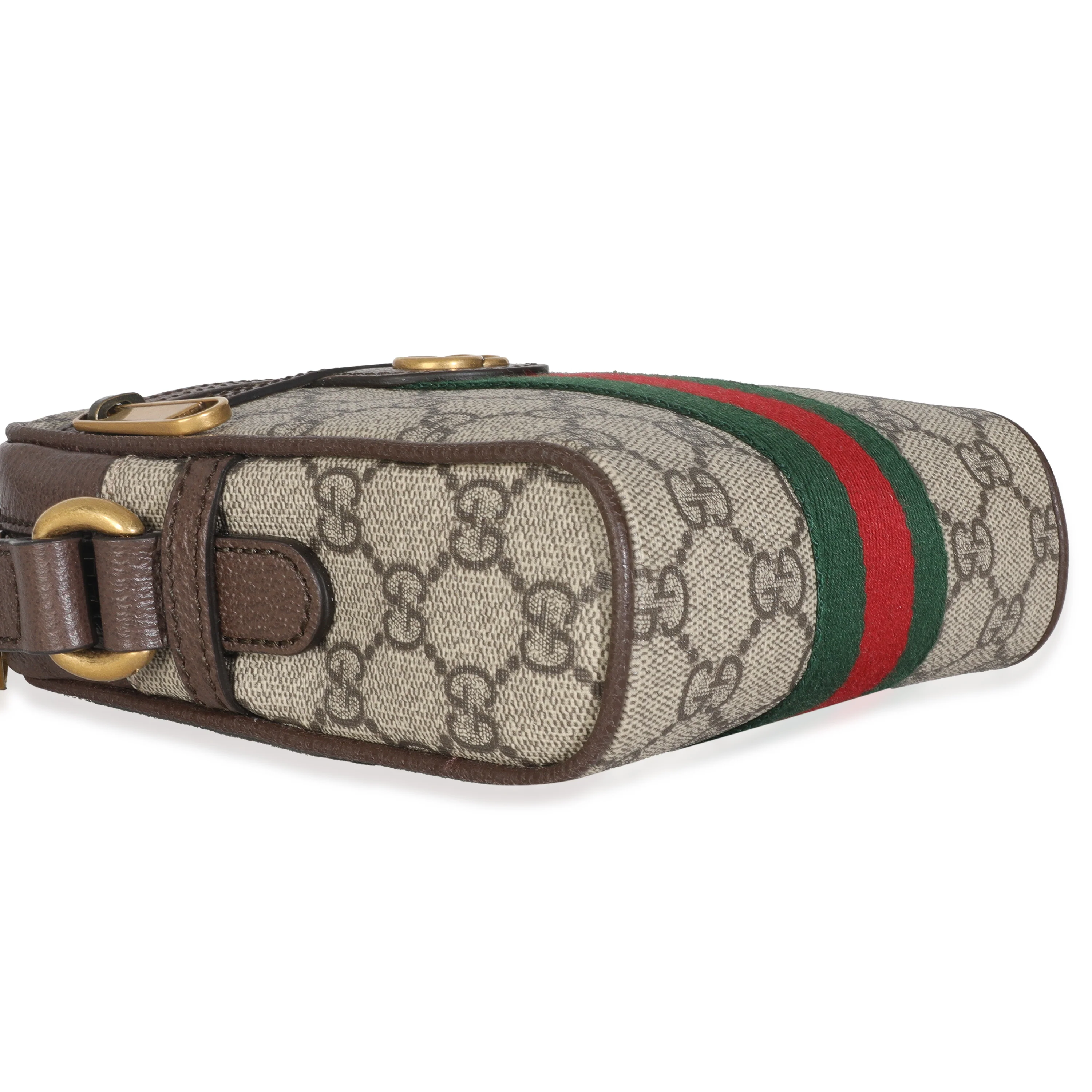 Brown GG Supreme Monogram Web Mini Ophidia Messenger - Image 6