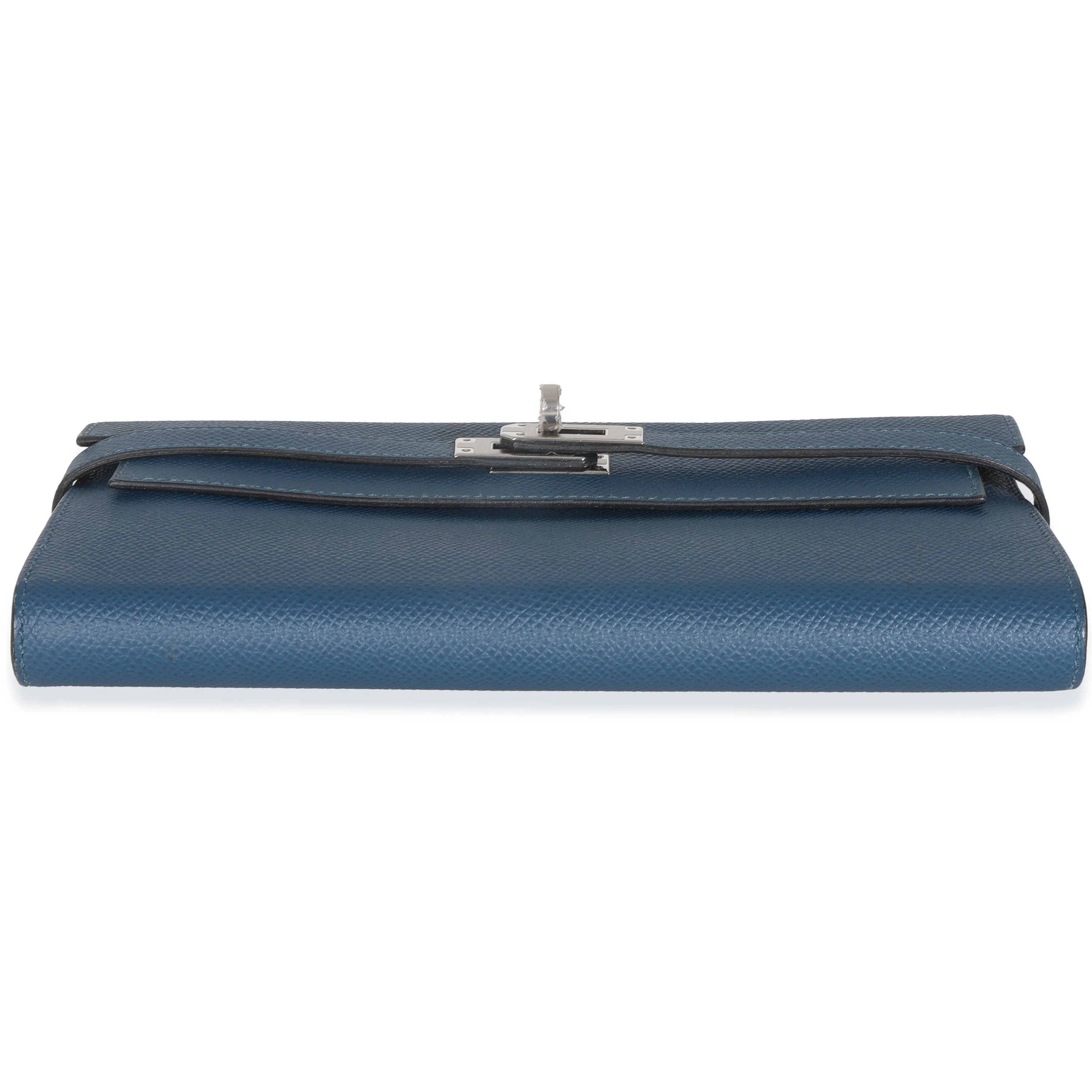 Deep Bleu Vert Bosphore Verso Epsom Kelly Wallet PHW - Image 5