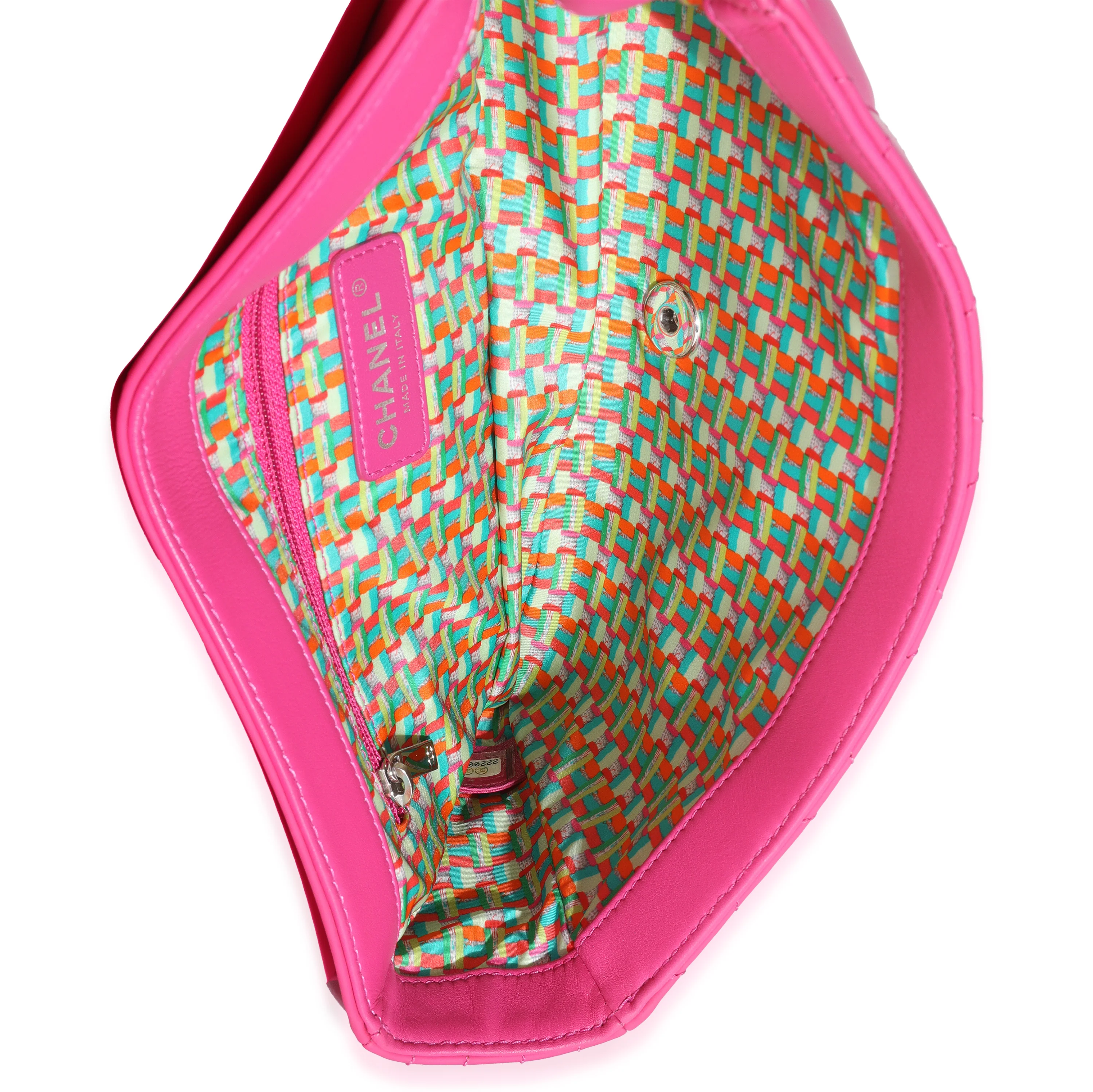 Pink Rubber Quilted Lambskin Medium Coco Rain Flap Bag - Image 7