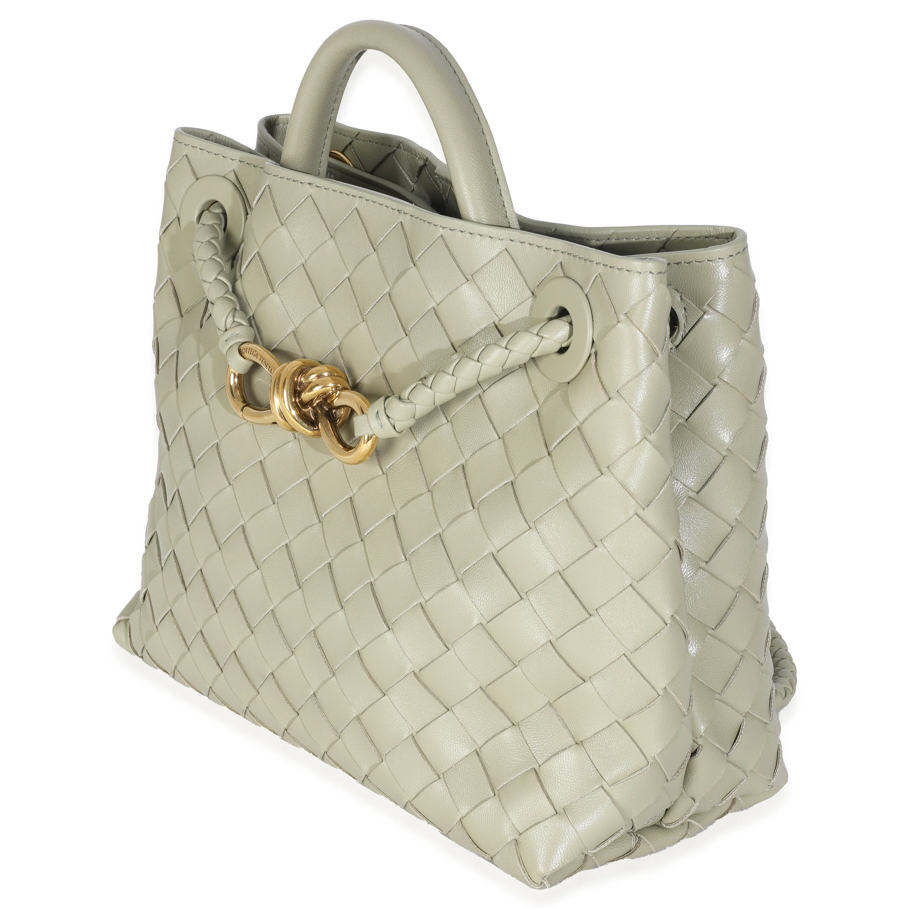 Travertine Nappa Intrecciato Small Andiamo Bag - Image 2