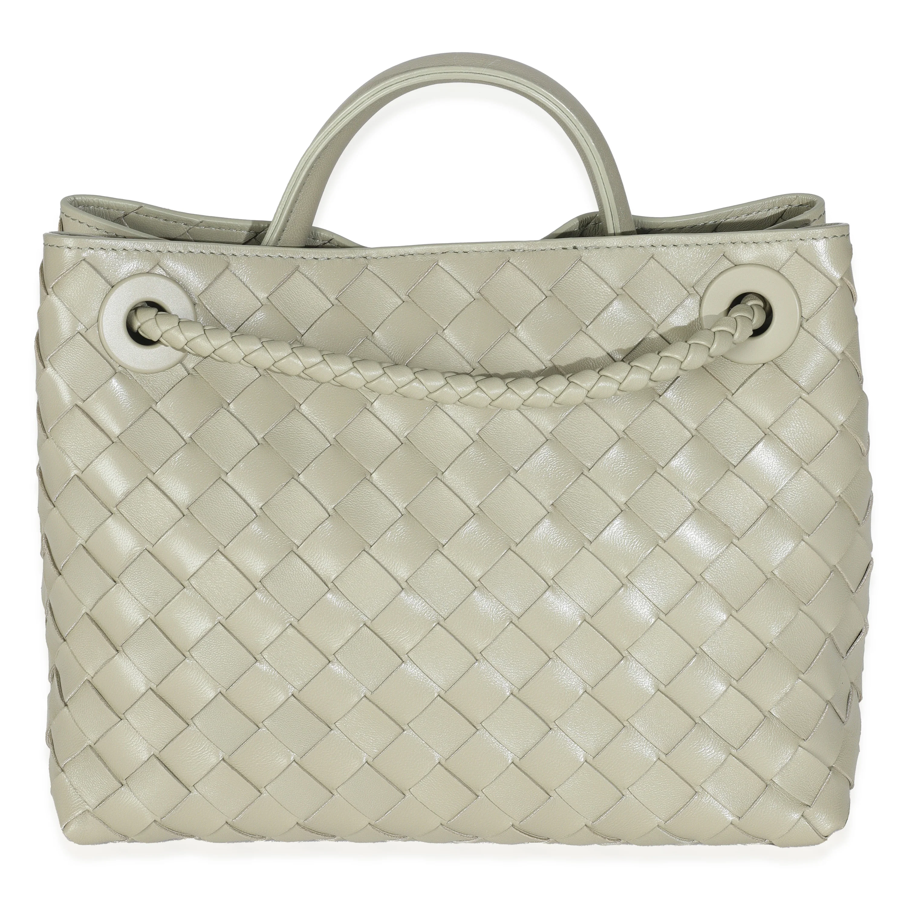 Travertine Nappa Intrecciato Small Andiamo Bag - Image 4