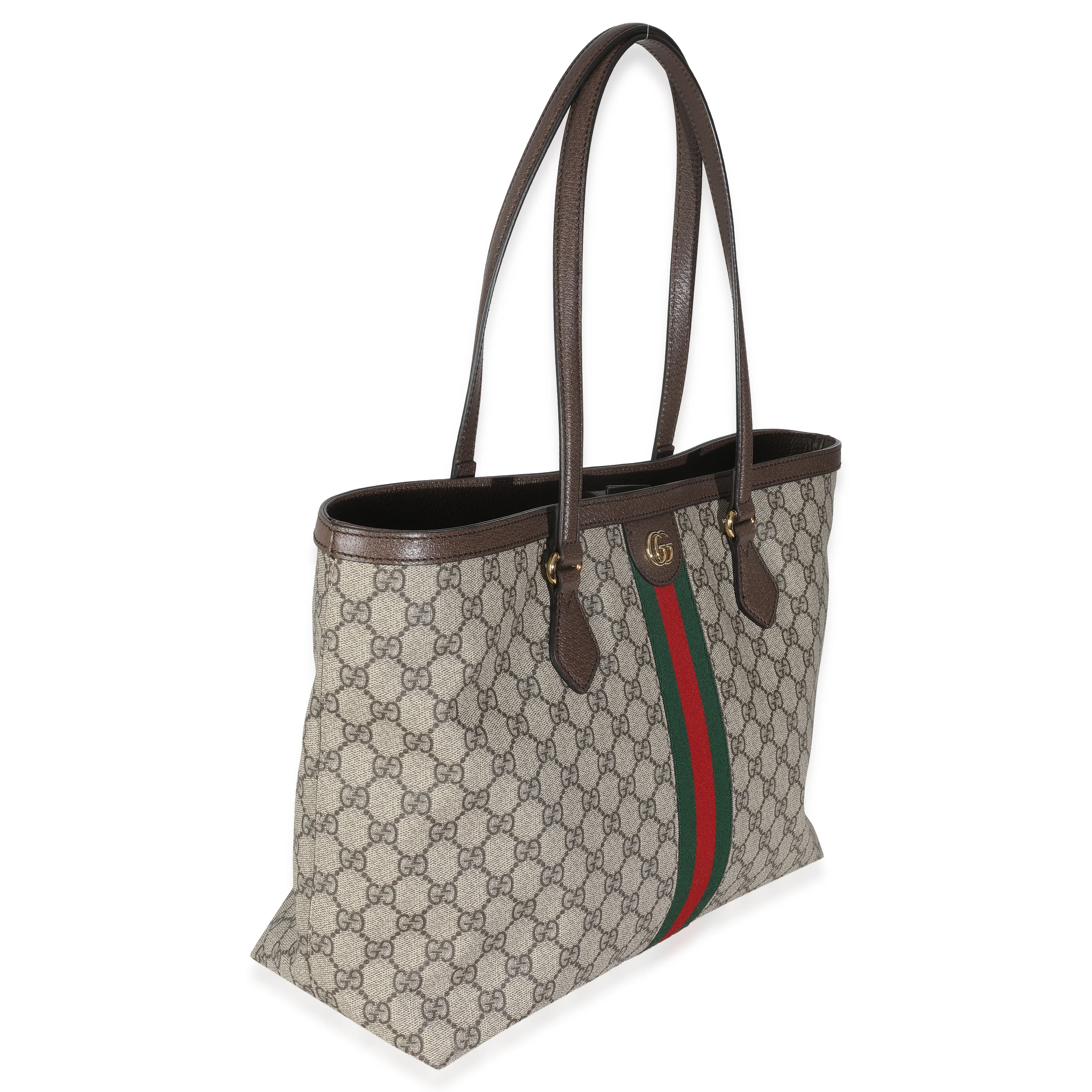 Beige GG Supreme Canvas Medium Ophidia Tote - Image 3