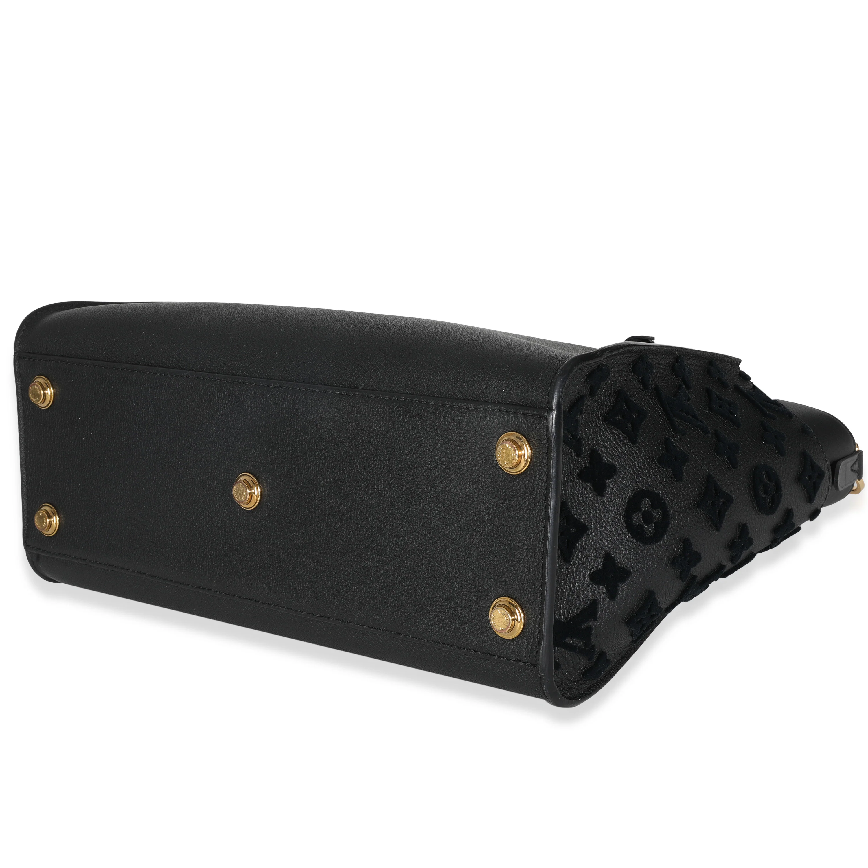 Black Calfskin Monogram Tufting On My Side MM - Image 6