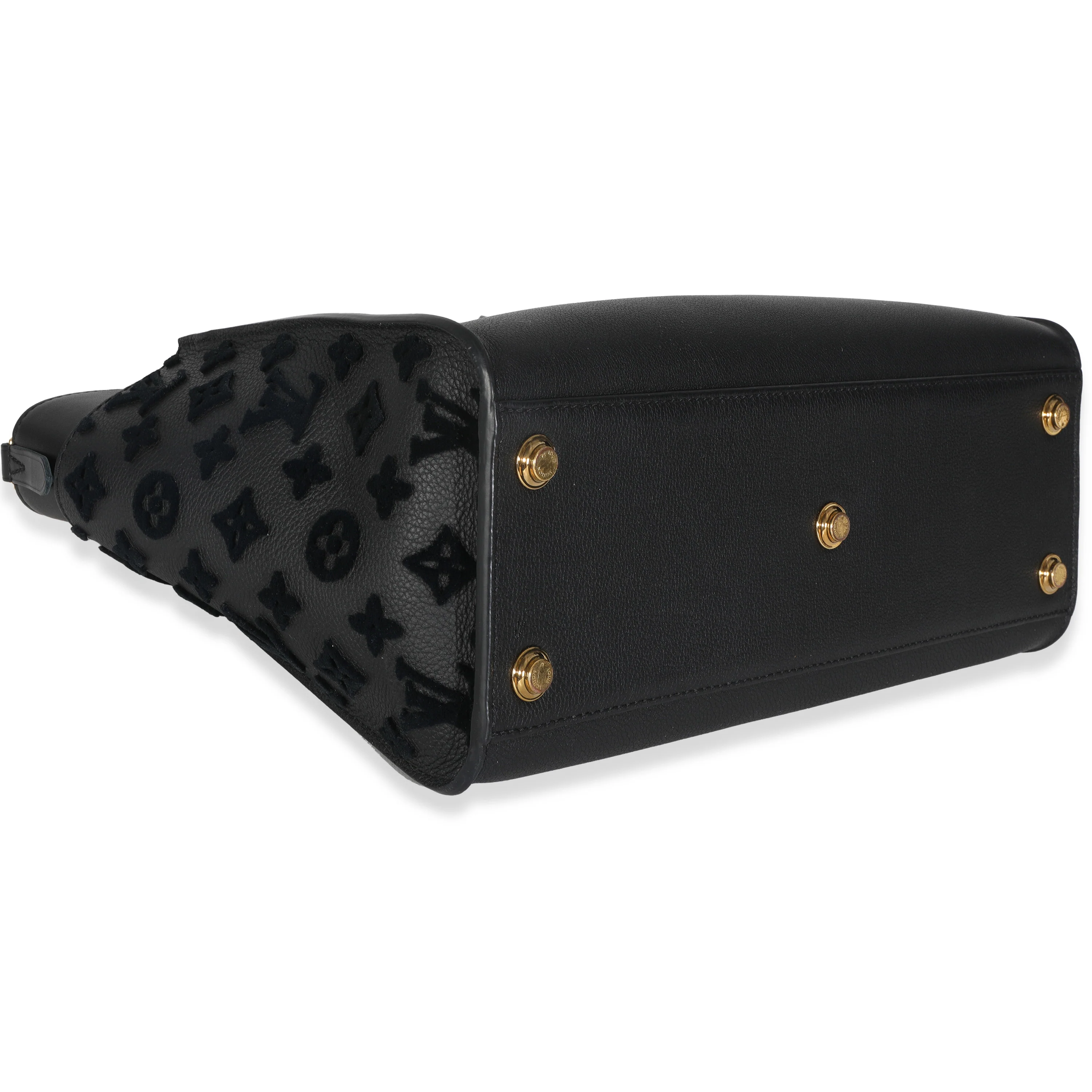 Black Calfskin Monogram Tufting On My Side MM - Image 8