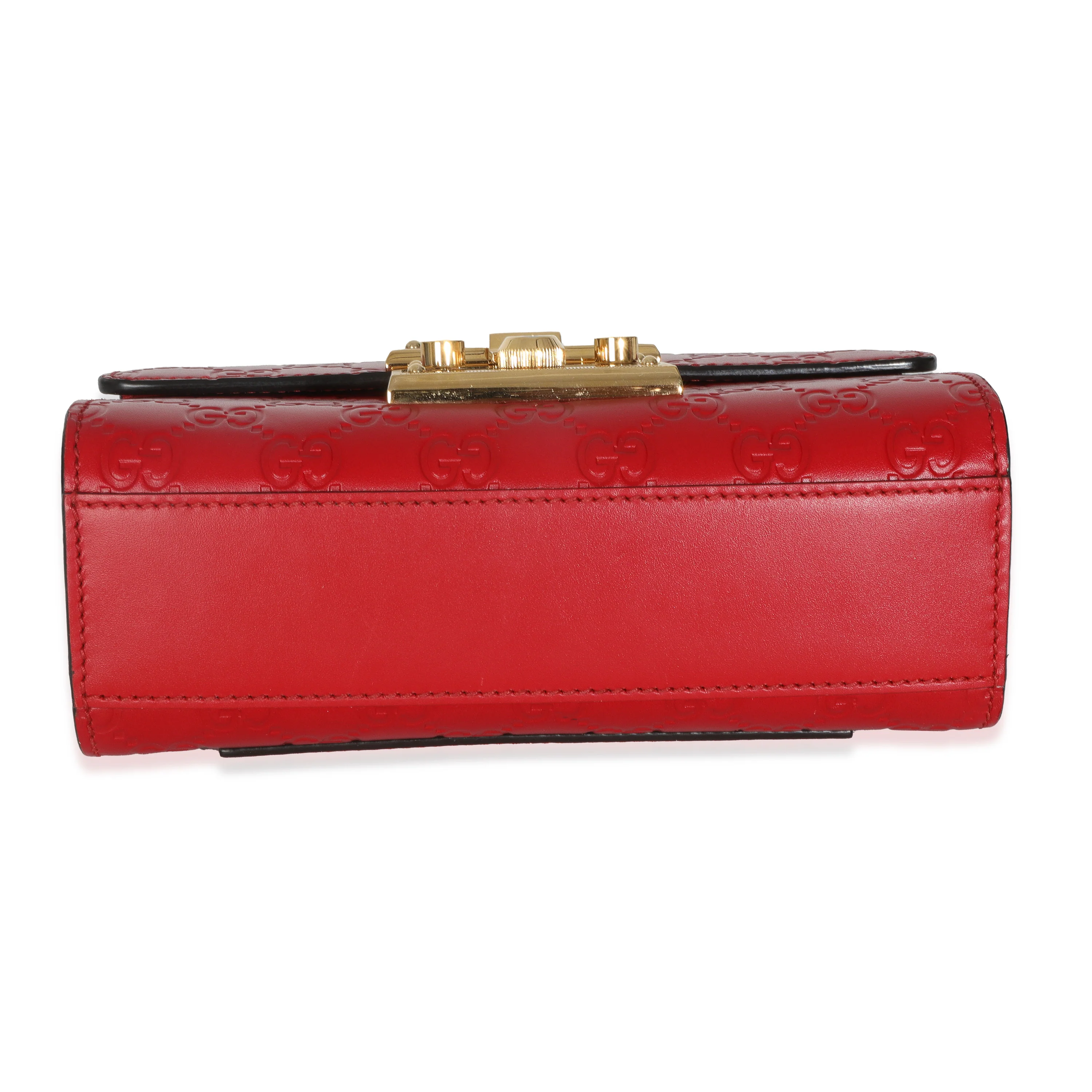 Red Guccissima Small Padlock Shoulder Bag - Image 5