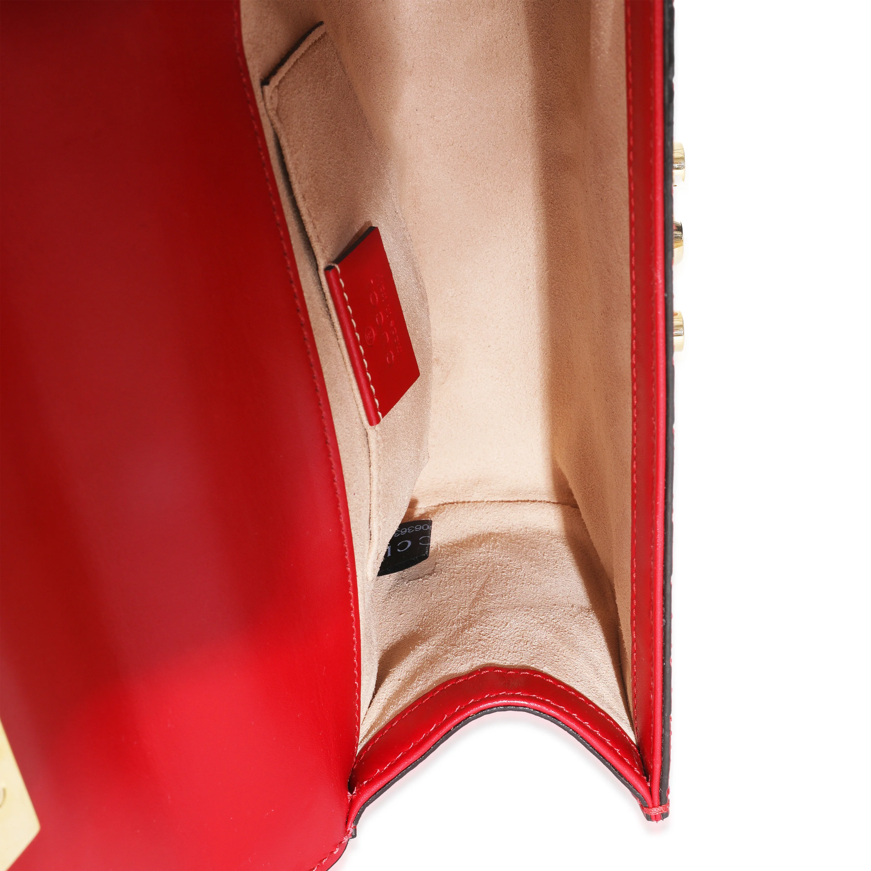 Red Guccissima Small Padlock Shoulder Bag - Image 9