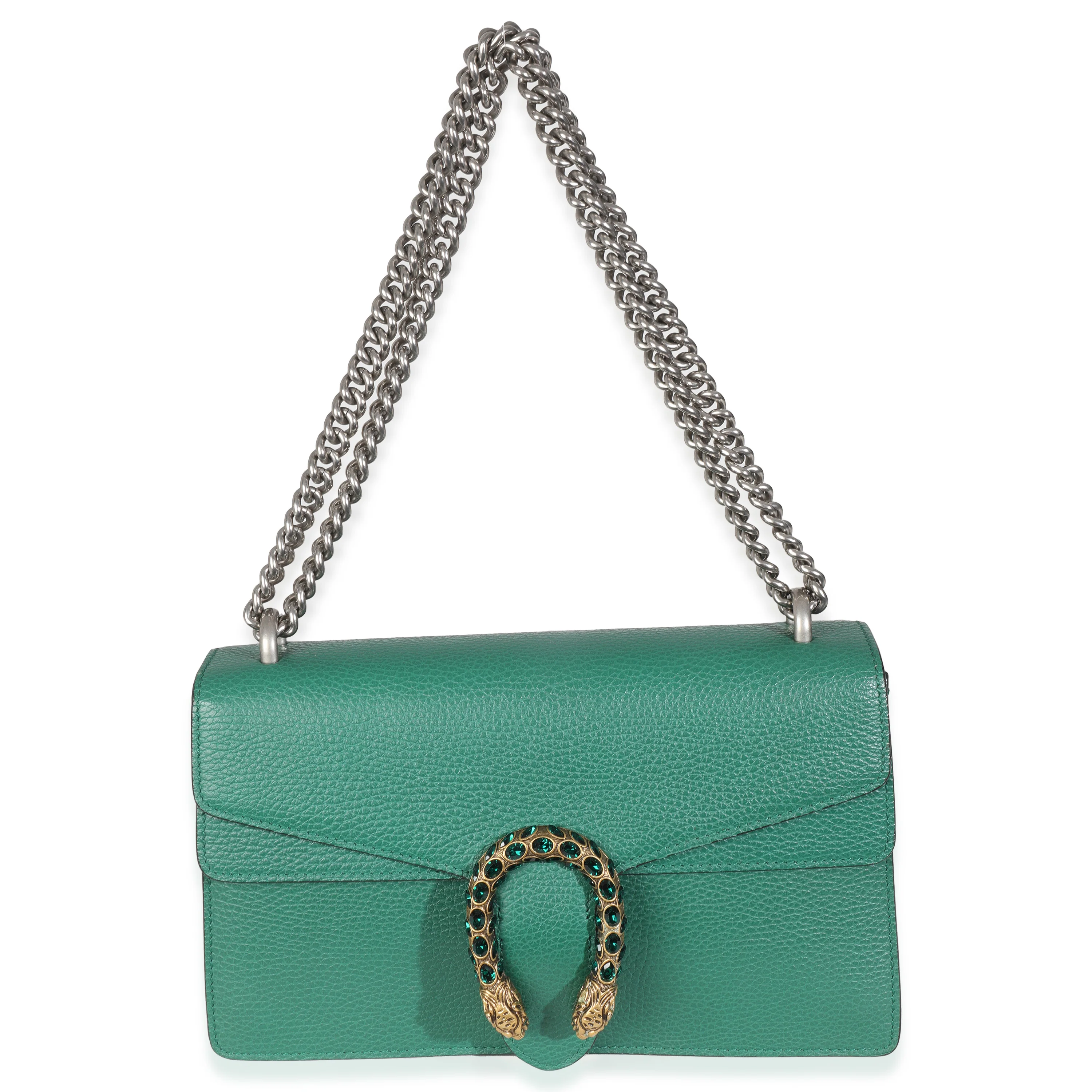 Emerald Pebbled Calfskin Small Dionysus Shoulder Bag - Image 8