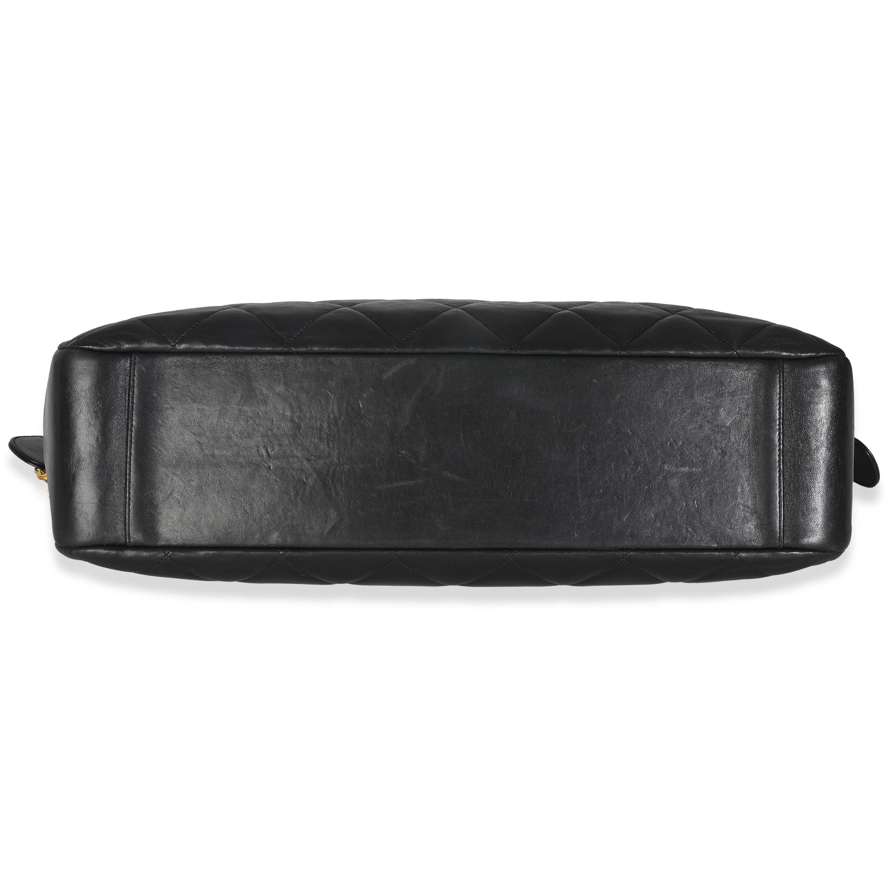Vintage Black Quilted Lambskin Matelasse Chain Shoulder Bag - Image 5