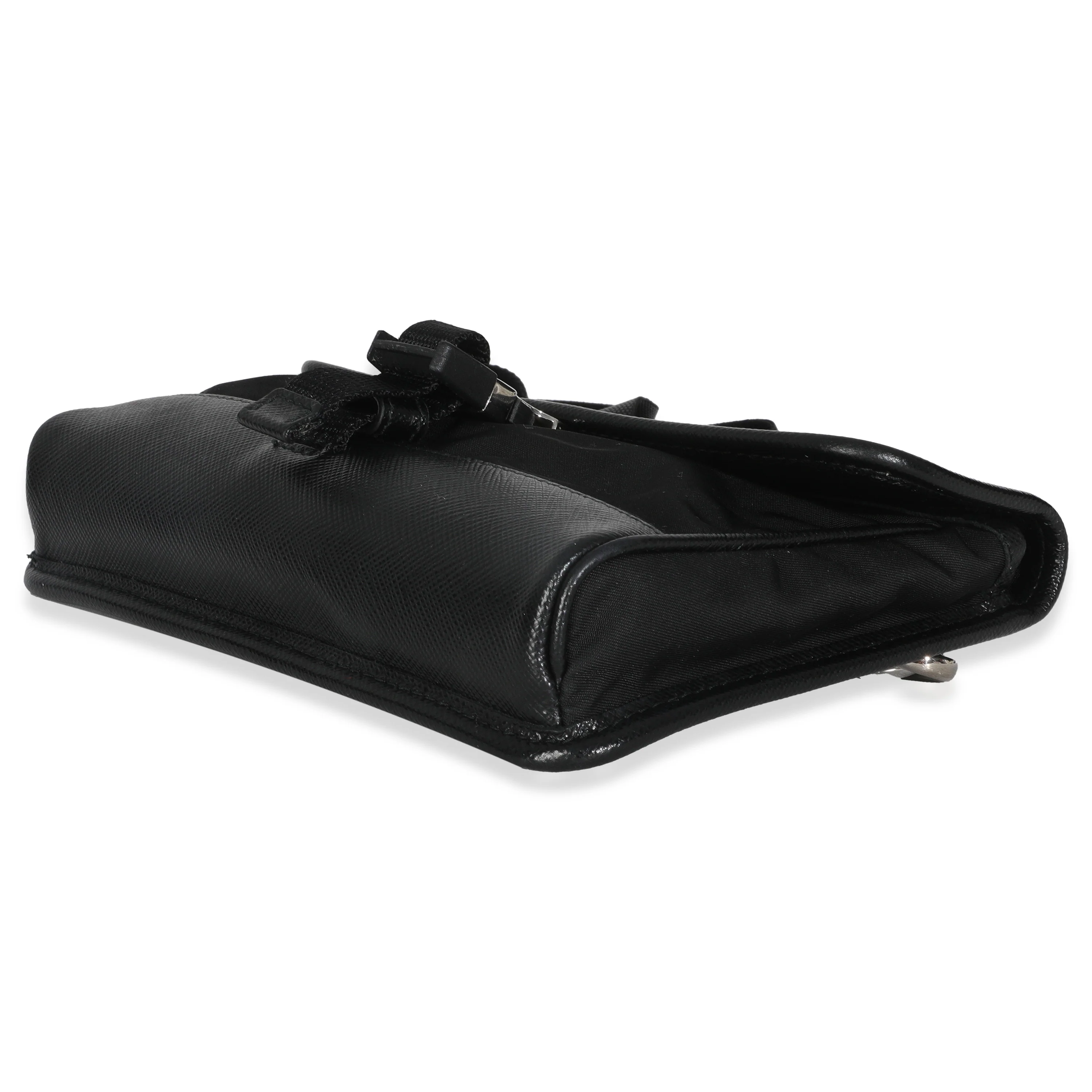 Black Re-Nylon Saffiano Smartphone Case - Image 7