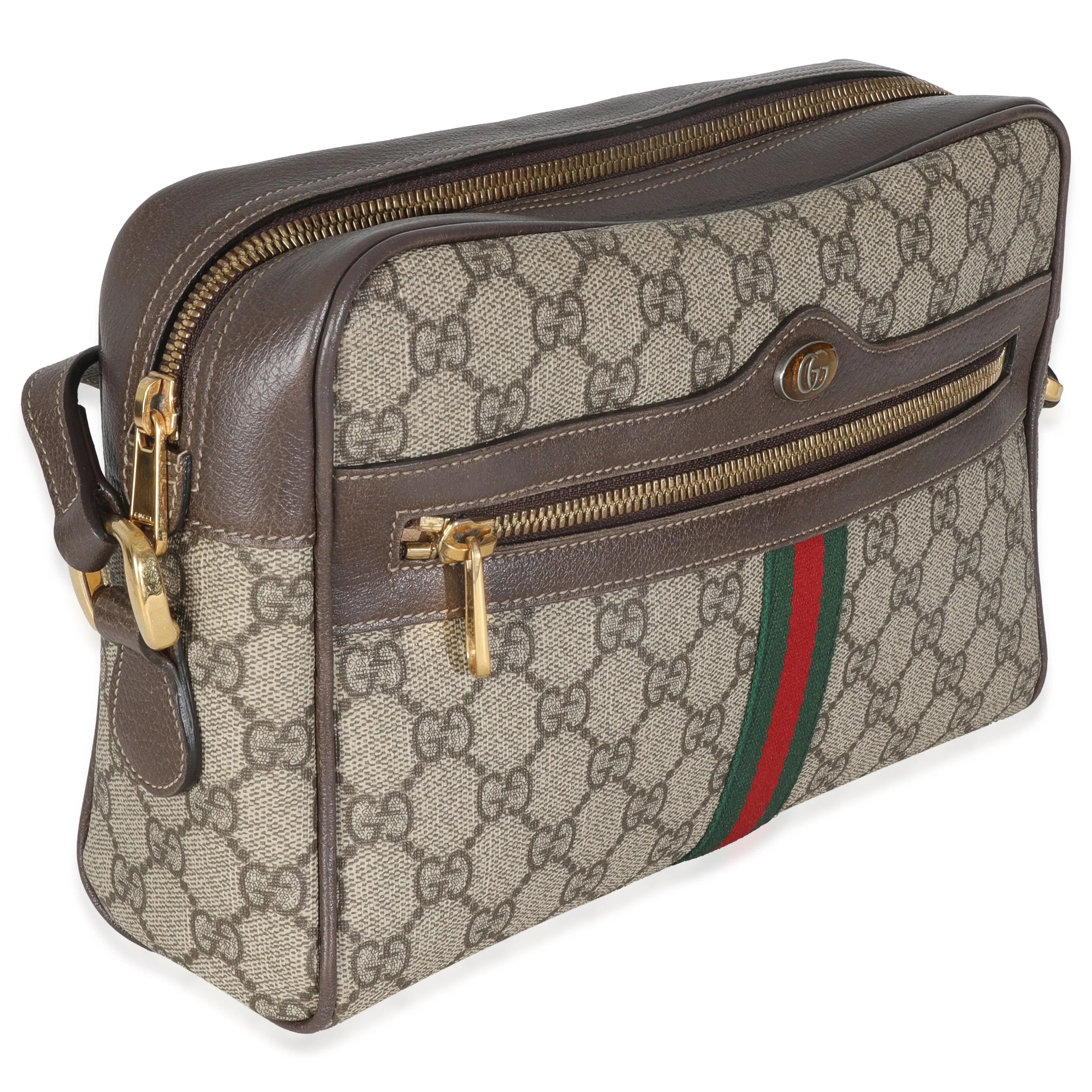 Beige GG Canvas Small Ophidia Shoulder Bag - Image 3
