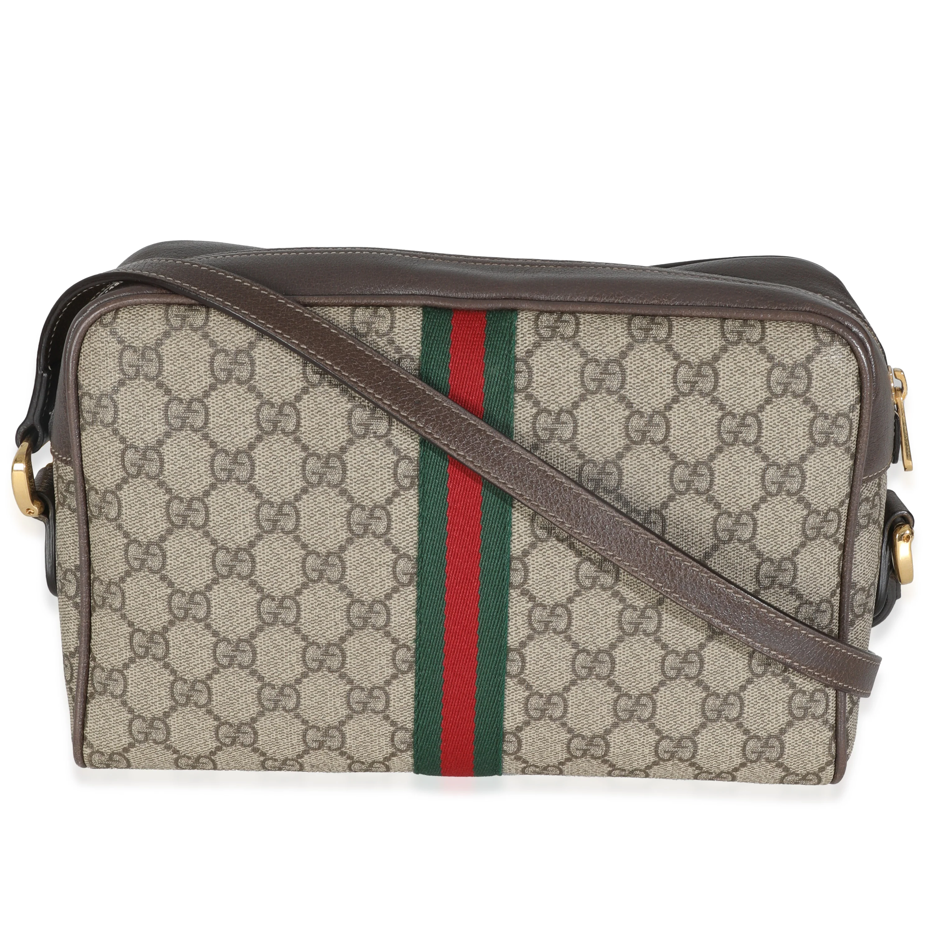 Beige GG Canvas Small Ophidia Shoulder Bag - Image 4