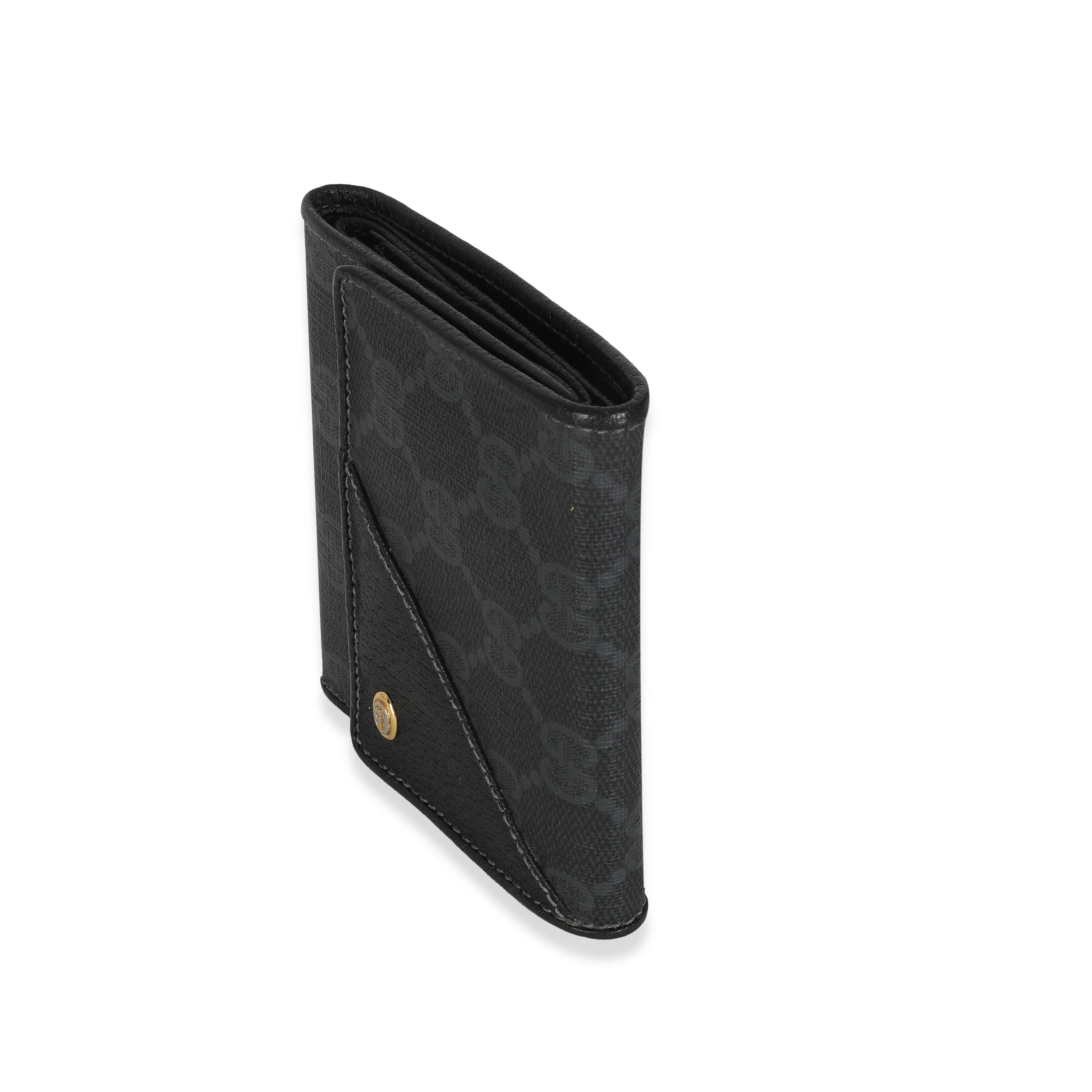 Vintage Black GG Canvas Bi Fold Wallet - Image 3