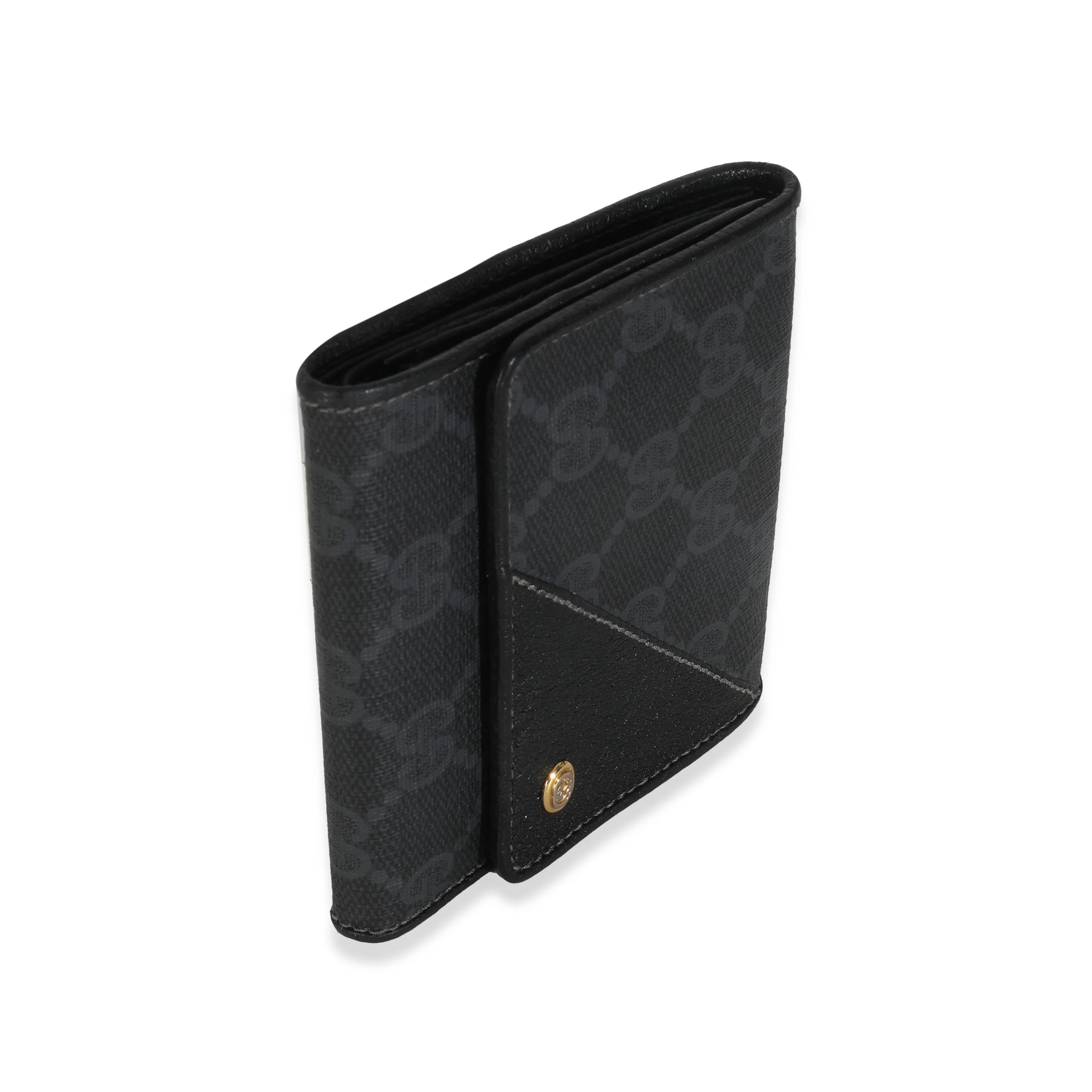 Vintage Black GG Canvas Bi Fold Wallet - Image 4