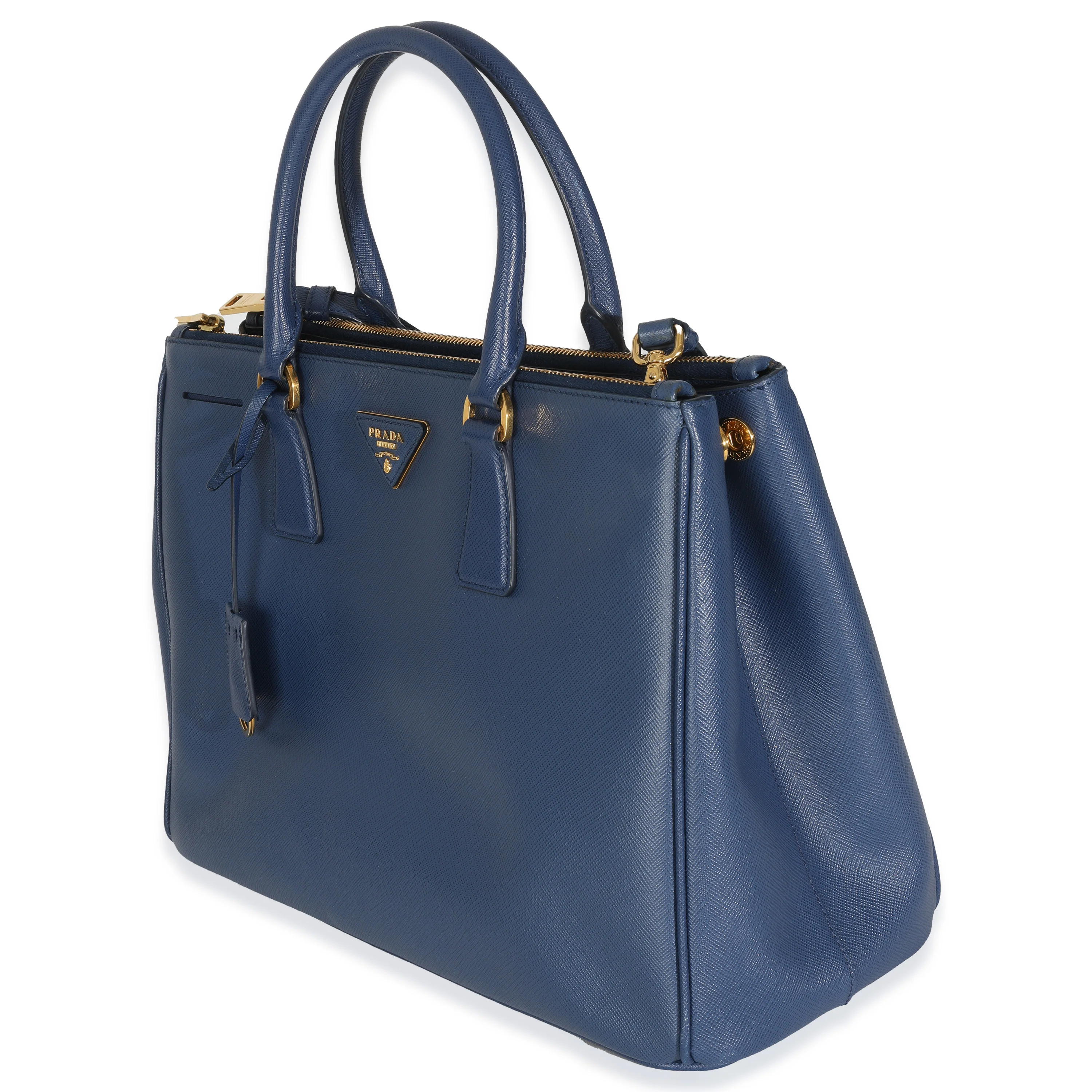 Navy Saffiano Medium Galleria Double Zip Tote - Image 2