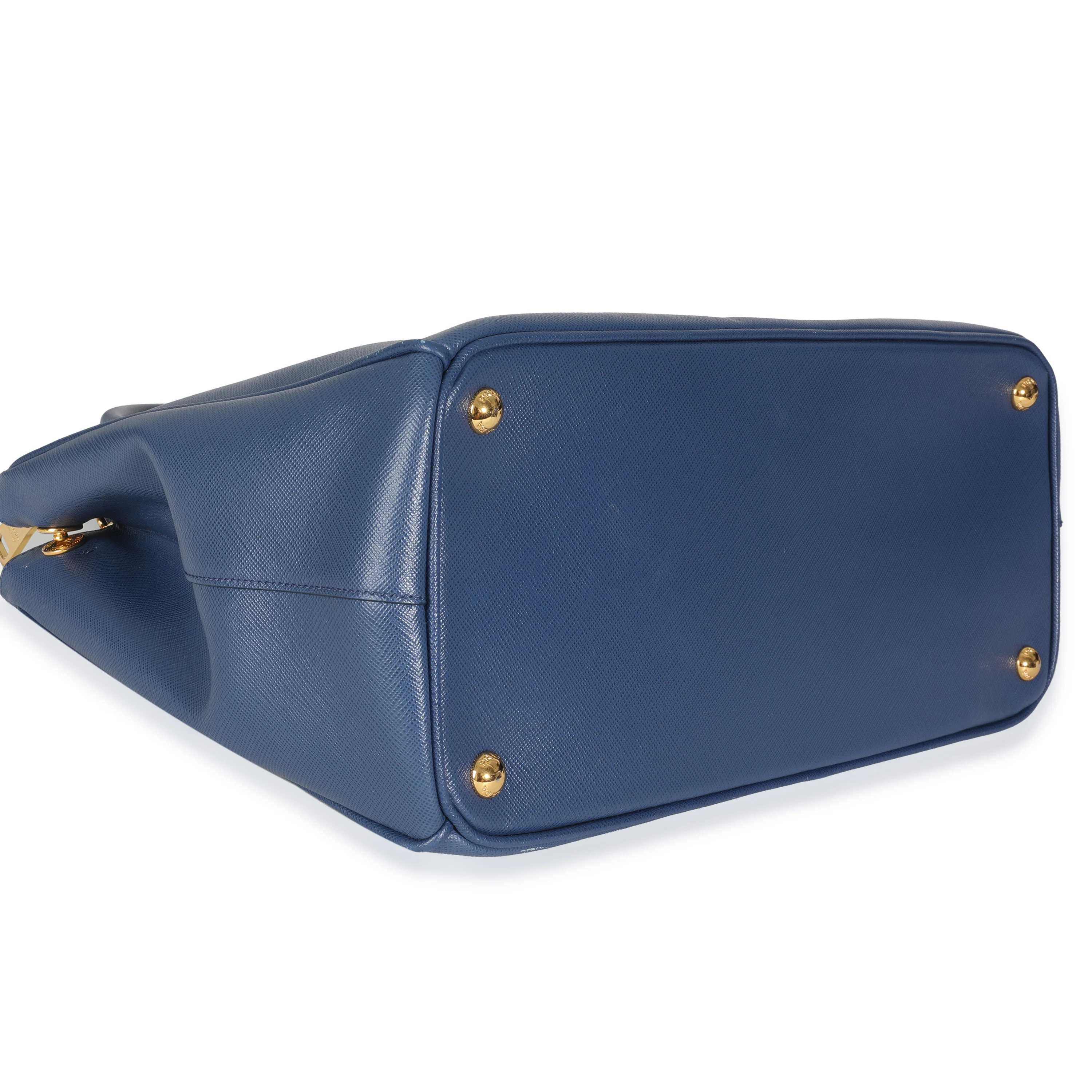 Navy Saffiano Medium Galleria Double Zip Tote - Image 6