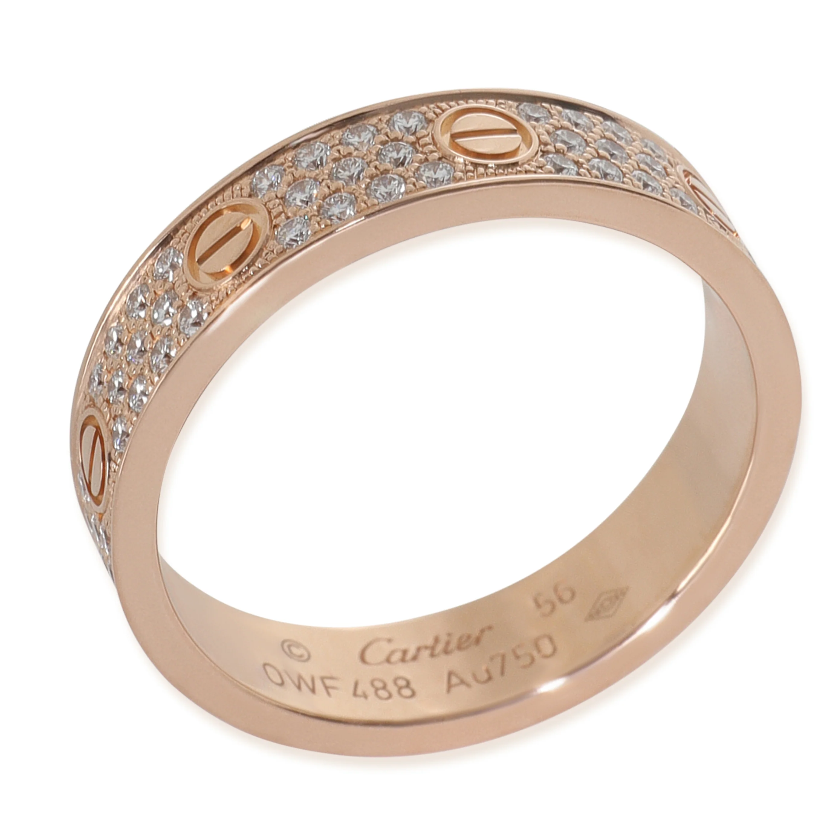 Rose Gold Diamond Small Model Love Ring - Image 2