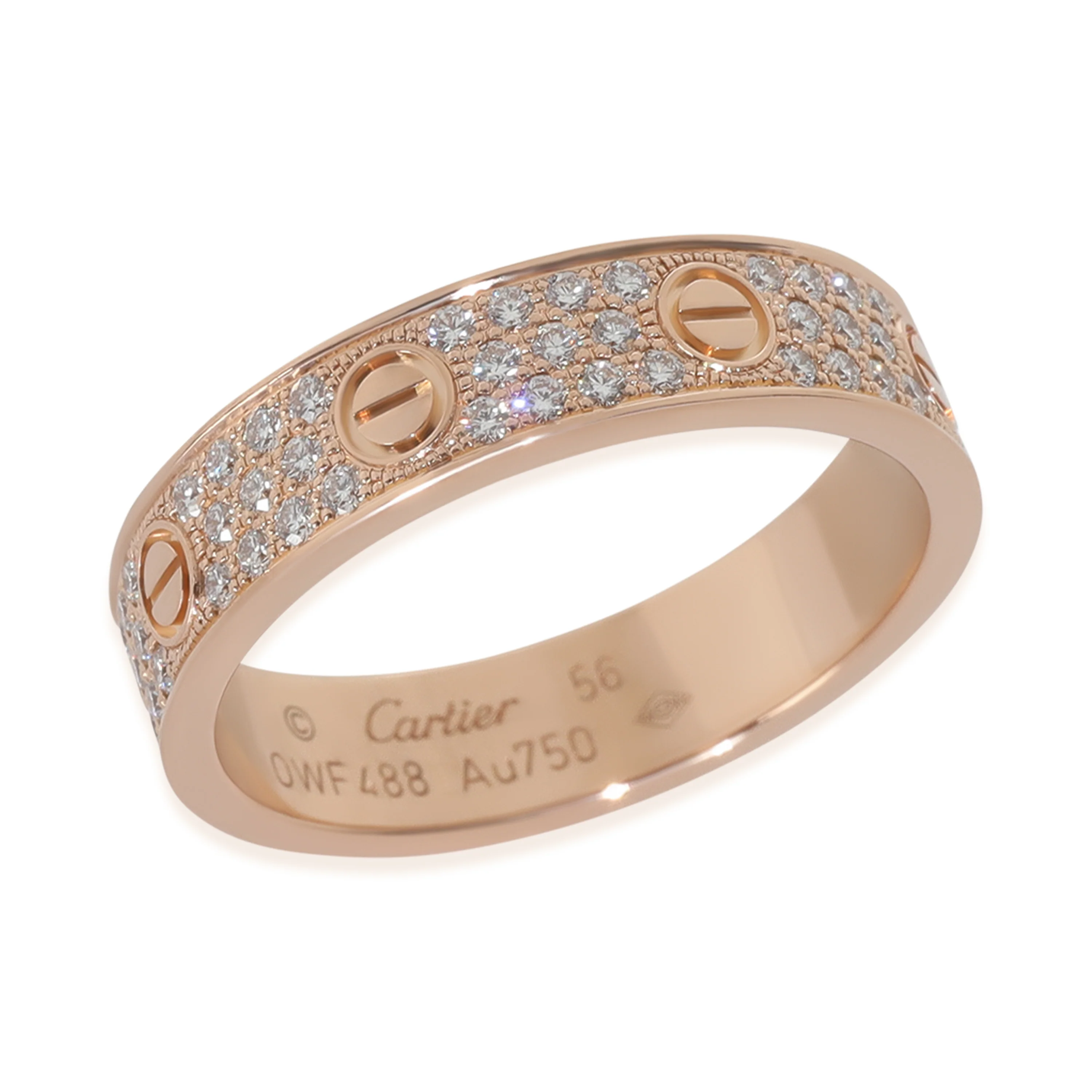 Rose Gold Diamond Small Model Love Ring - Image 3