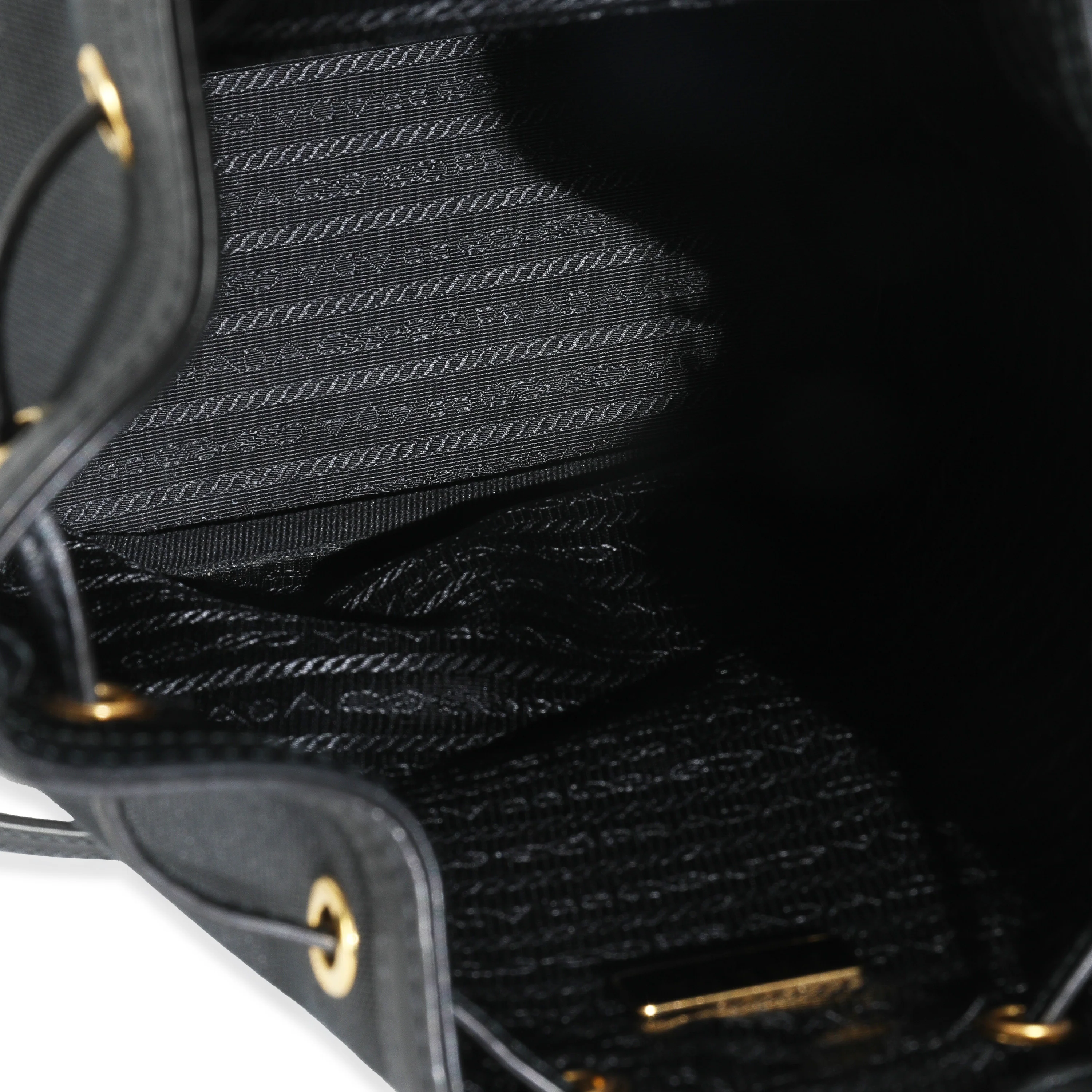 Black Jacquard Logo Bucket Bag - Image 8
