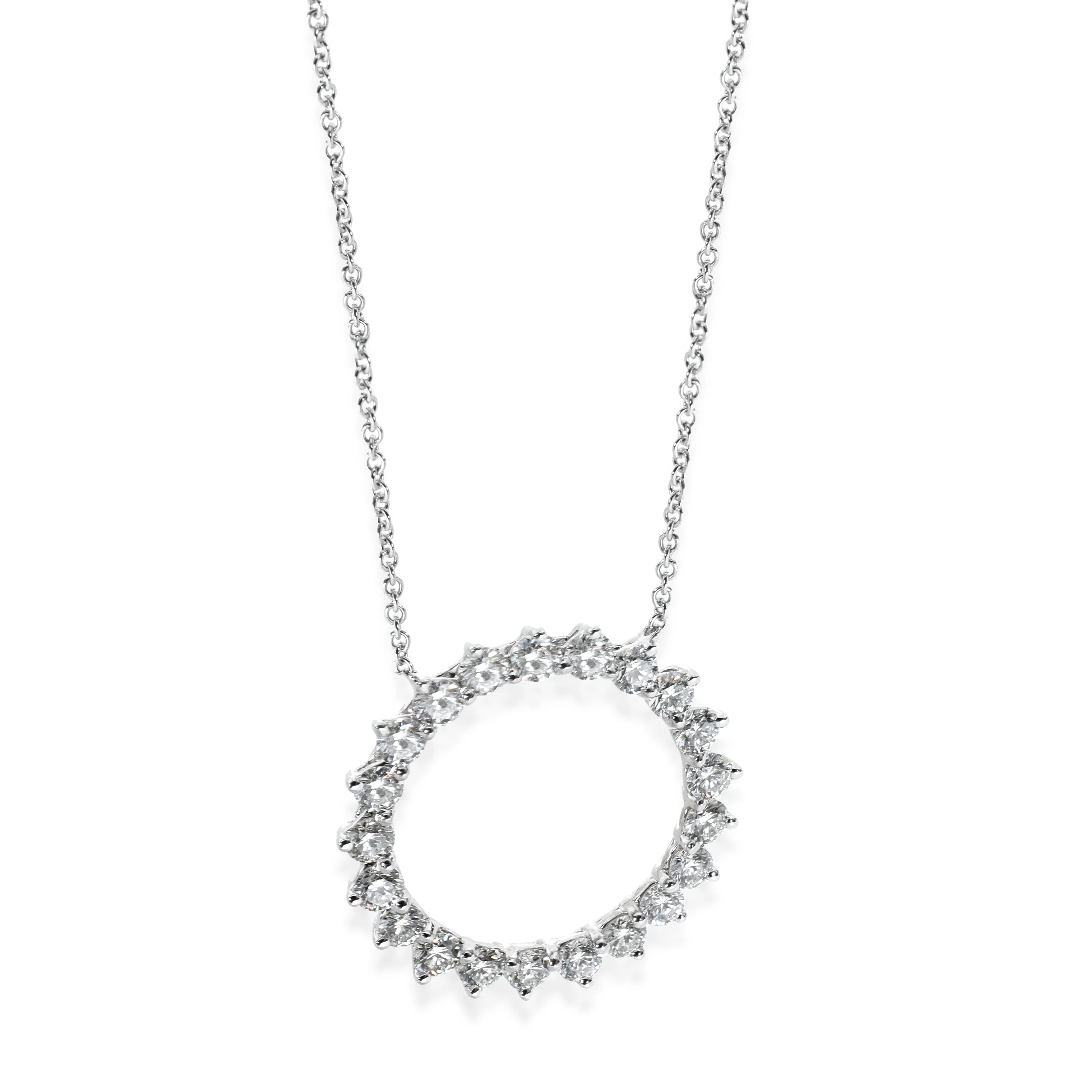 Platinum Diamond Circle Pendant