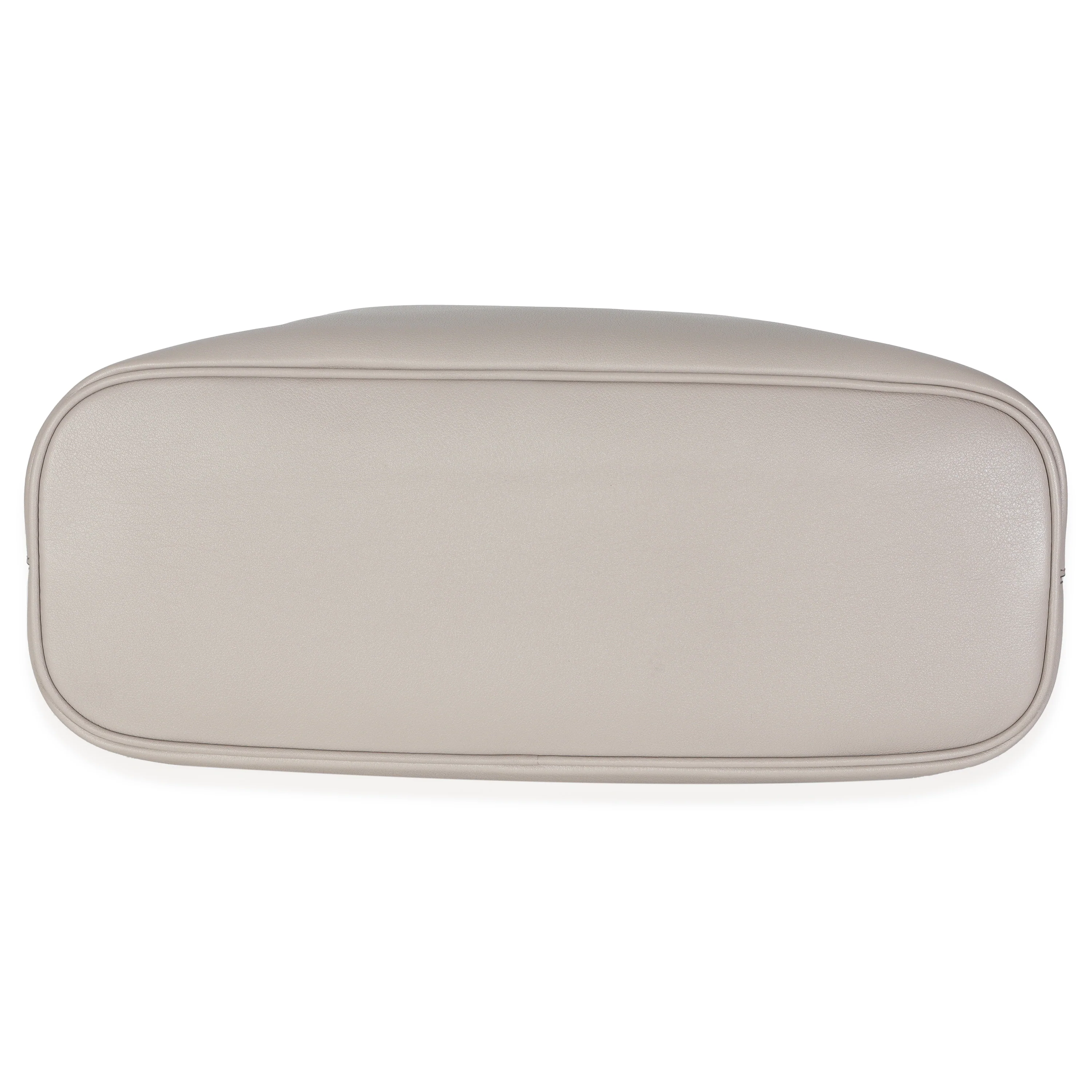 Grey Soft Grained Calfskin Vitello Medium Buckle Bag - Image 5