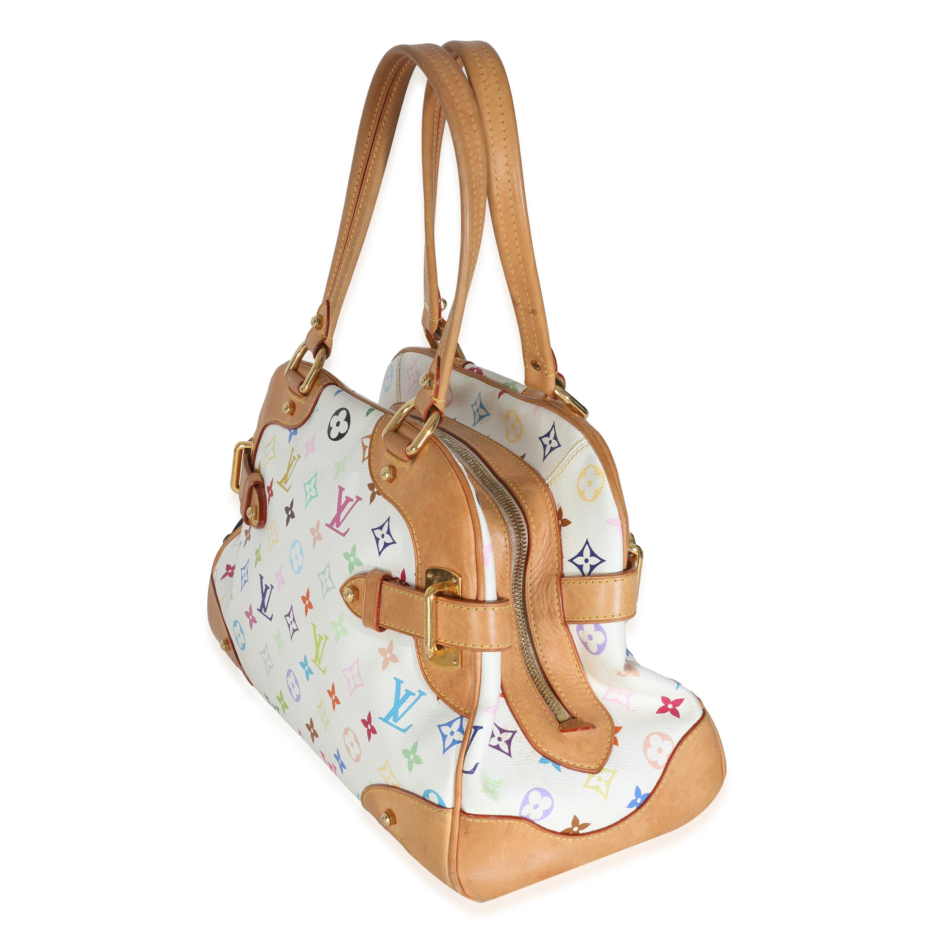 White Monogram Multicolor Canvas Claudia - Image 2
