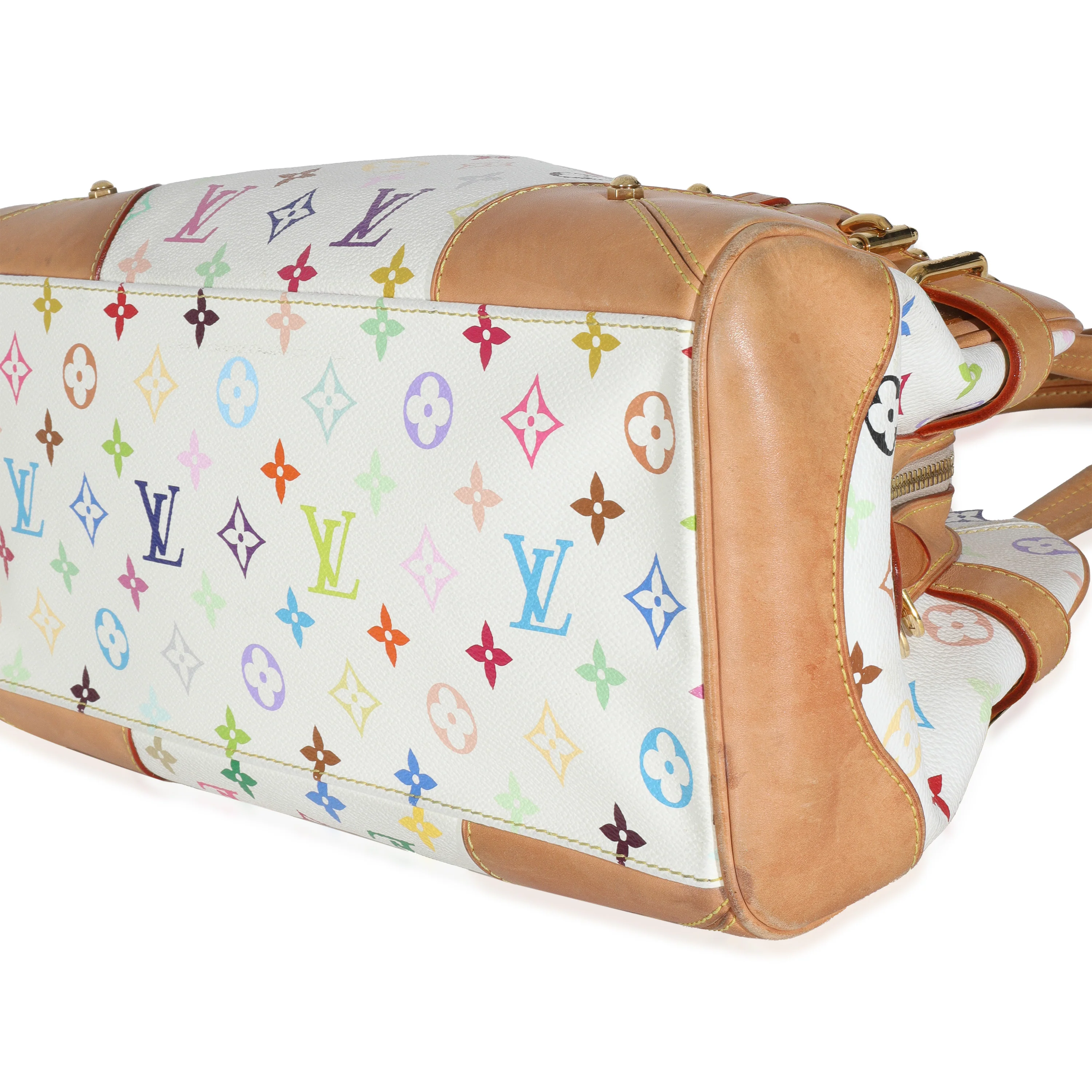 White Monogram Multicolor Canvas Claudia - Image 6