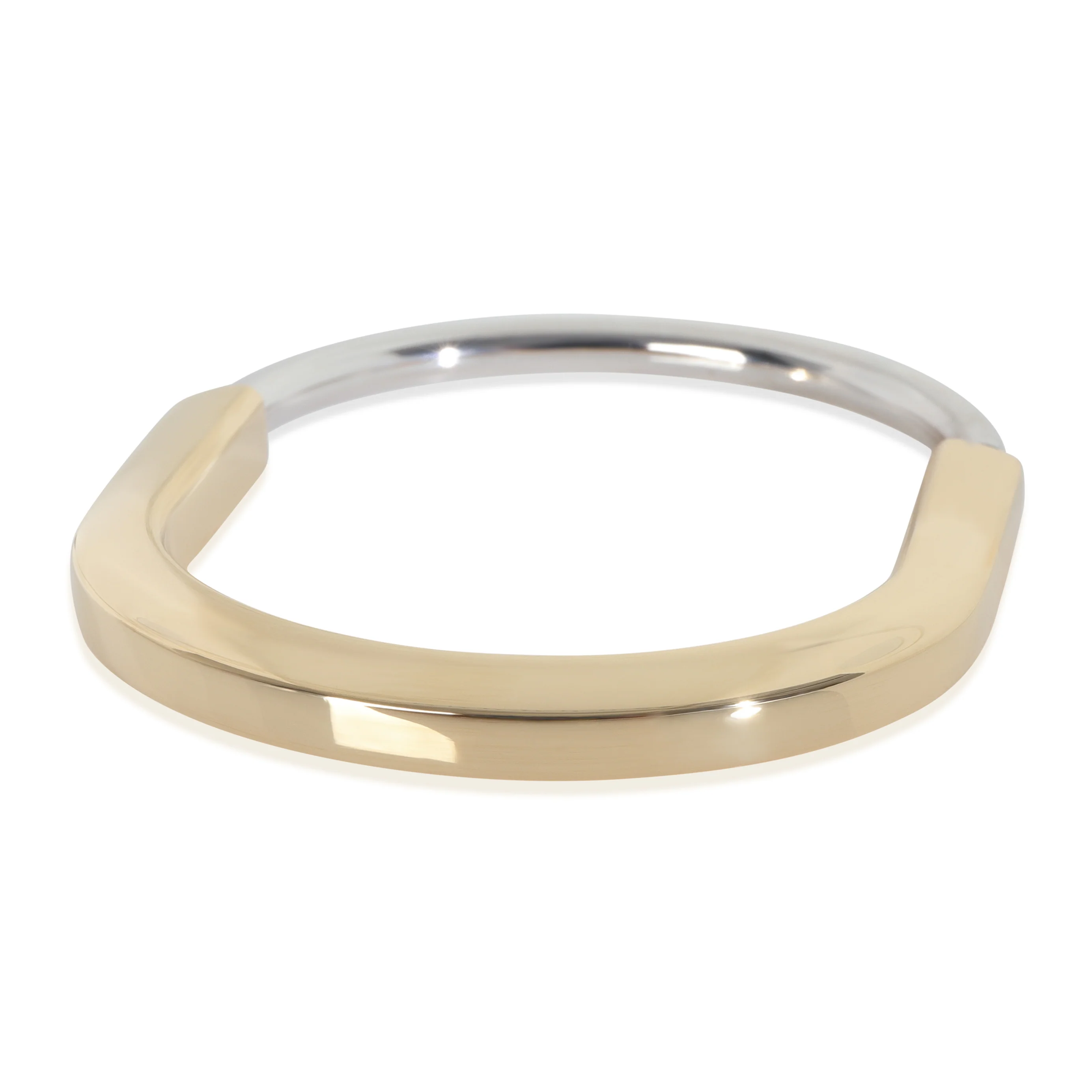 White Gold & Yellow Gold Diamond Lock Bracelet - Image 3