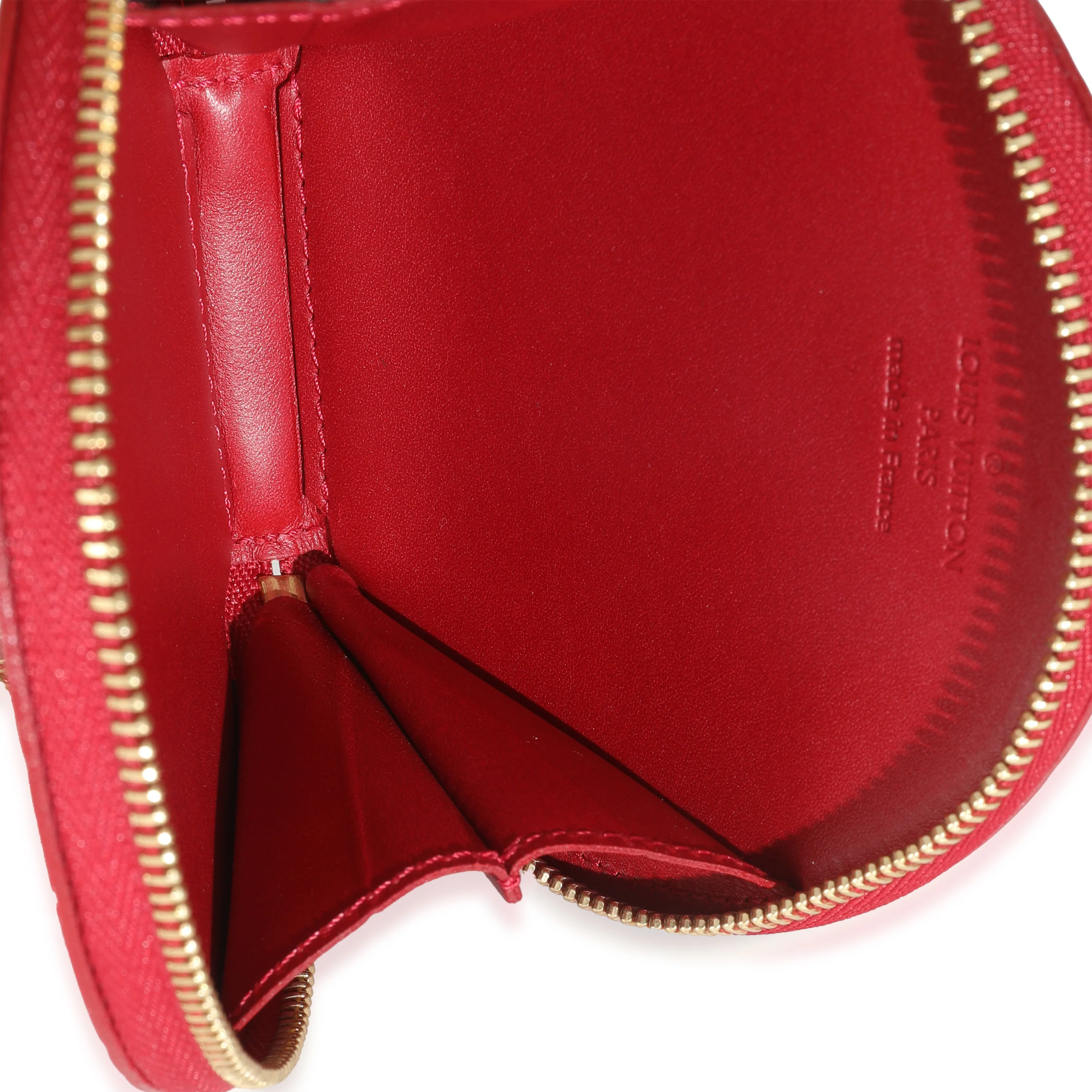 Red Monogram Vernis Porte Monnaie Chapeau - Image 8