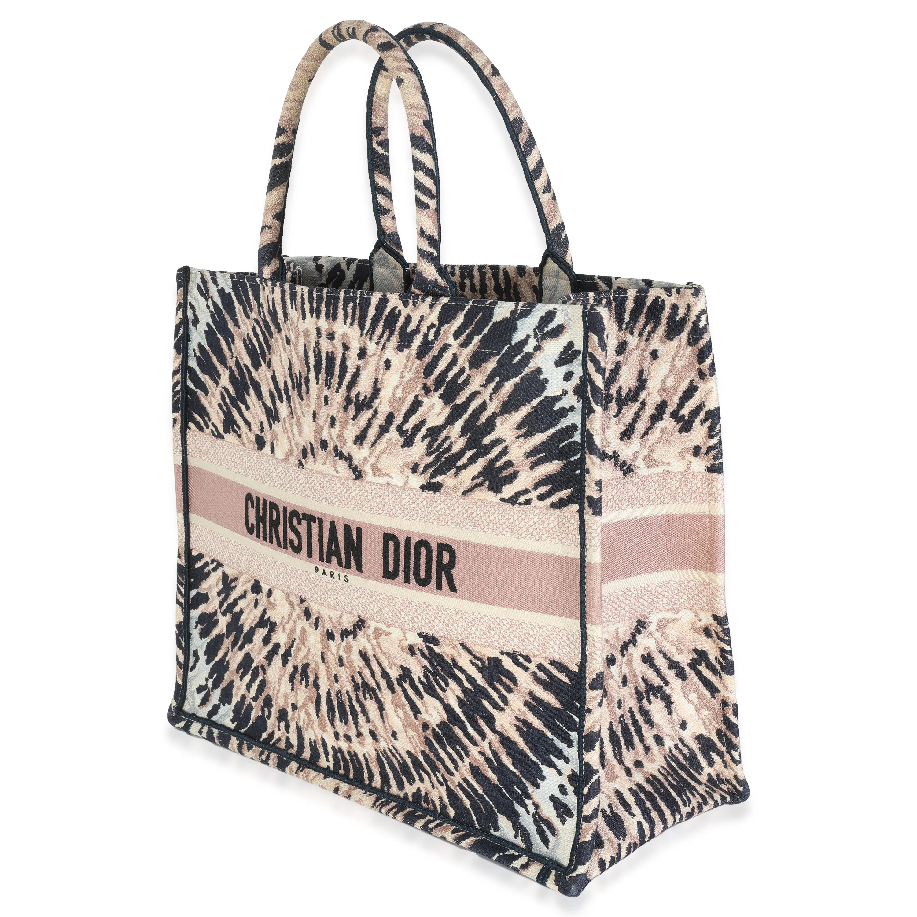 Multicolor Canvas Embroidered Tie Dye Large Book Tote - Image 2